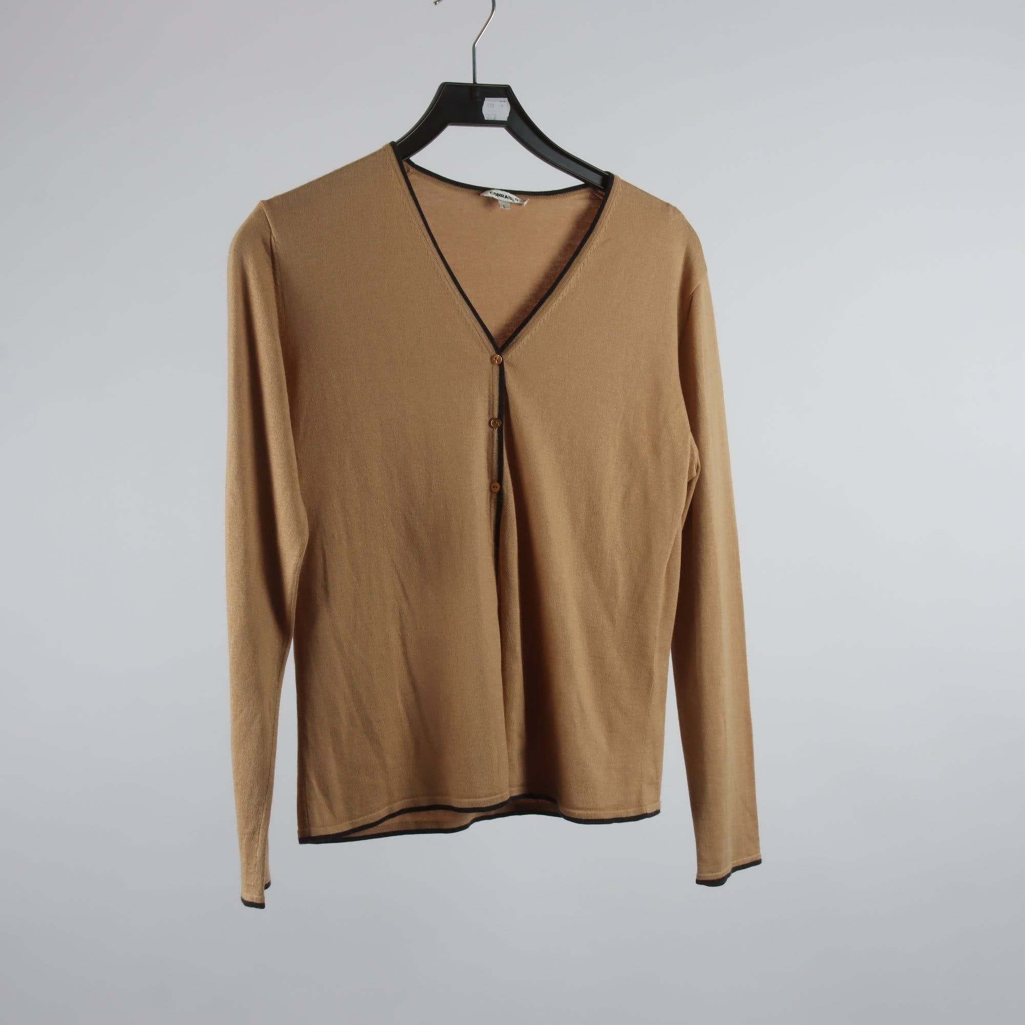 Kofta, Conrad D, brun, 75% silke, 25% cashmere, stl. L.