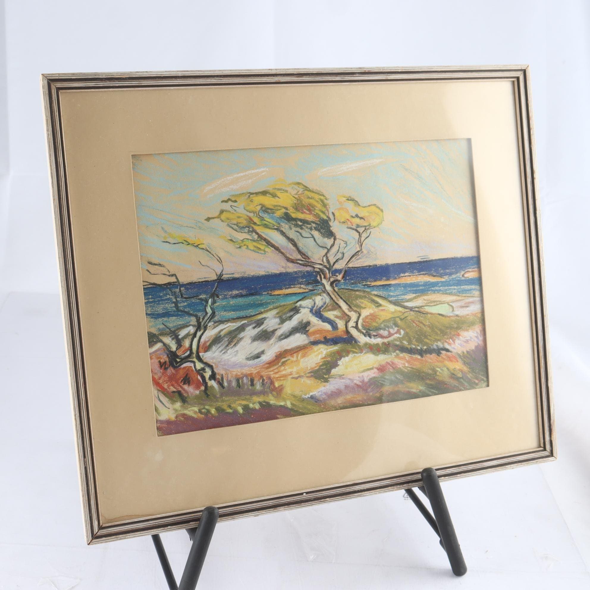 Pastellmålning, kopia efter Askkobbarna, Roland Svensson. Samfraktas ej