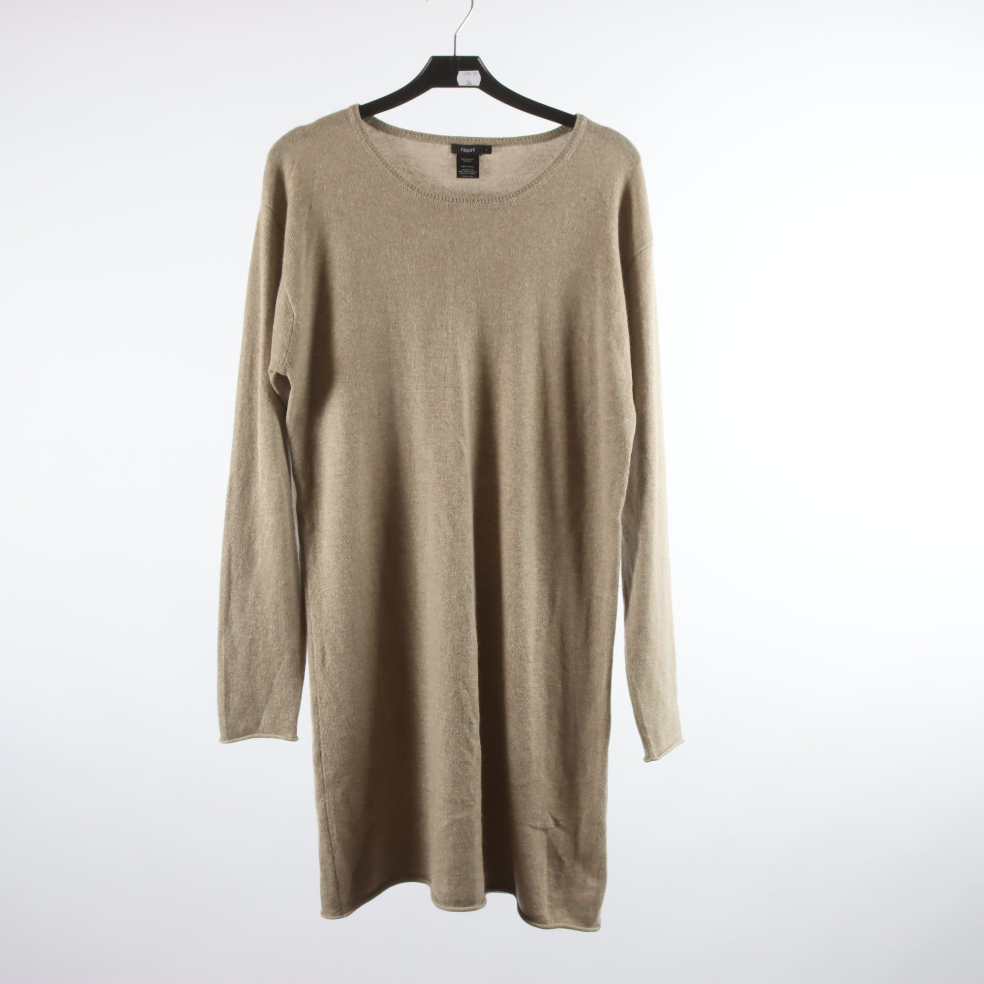 Stickad klänning, Filippa K,beige, 100% kashmir, stl. L