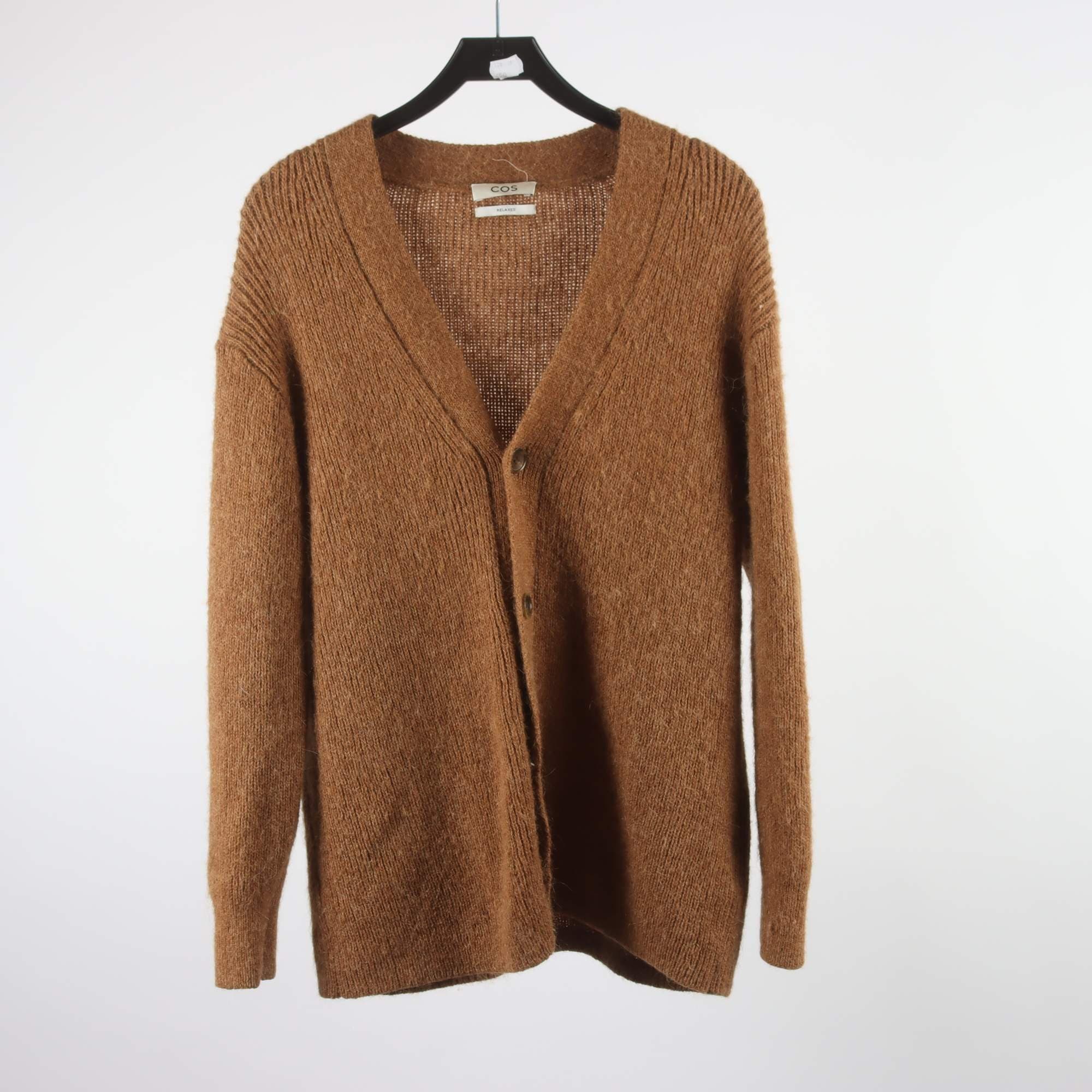 Kofta, COS, brun, ull, alpaca, oversize, stl. S.