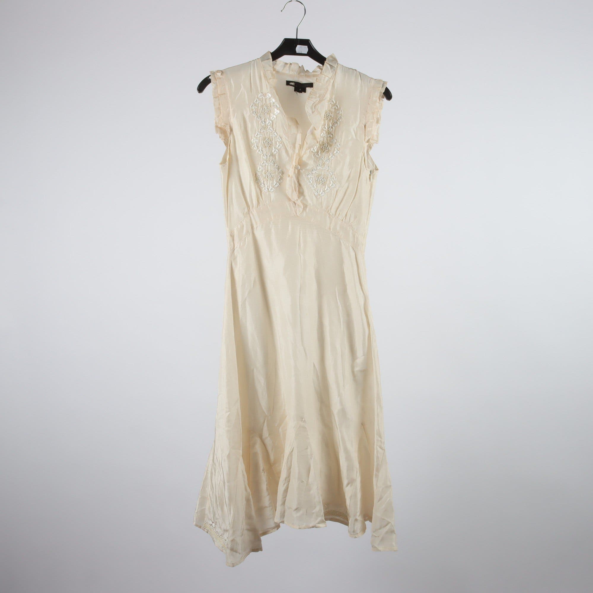 Klänning, Marc Jacobs, offwhite, 100% silke, stl. ca. XS.