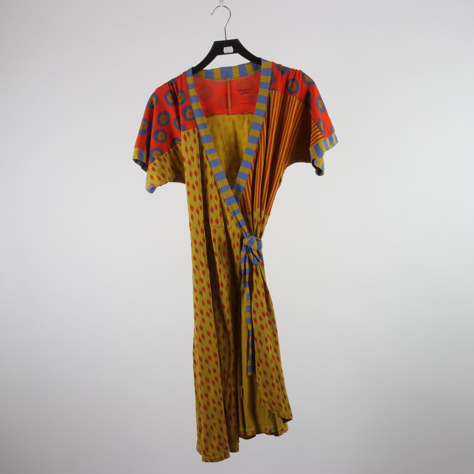 Klänning, Gudrun Sjödén, mönstrad, orange, lila, stl. S.