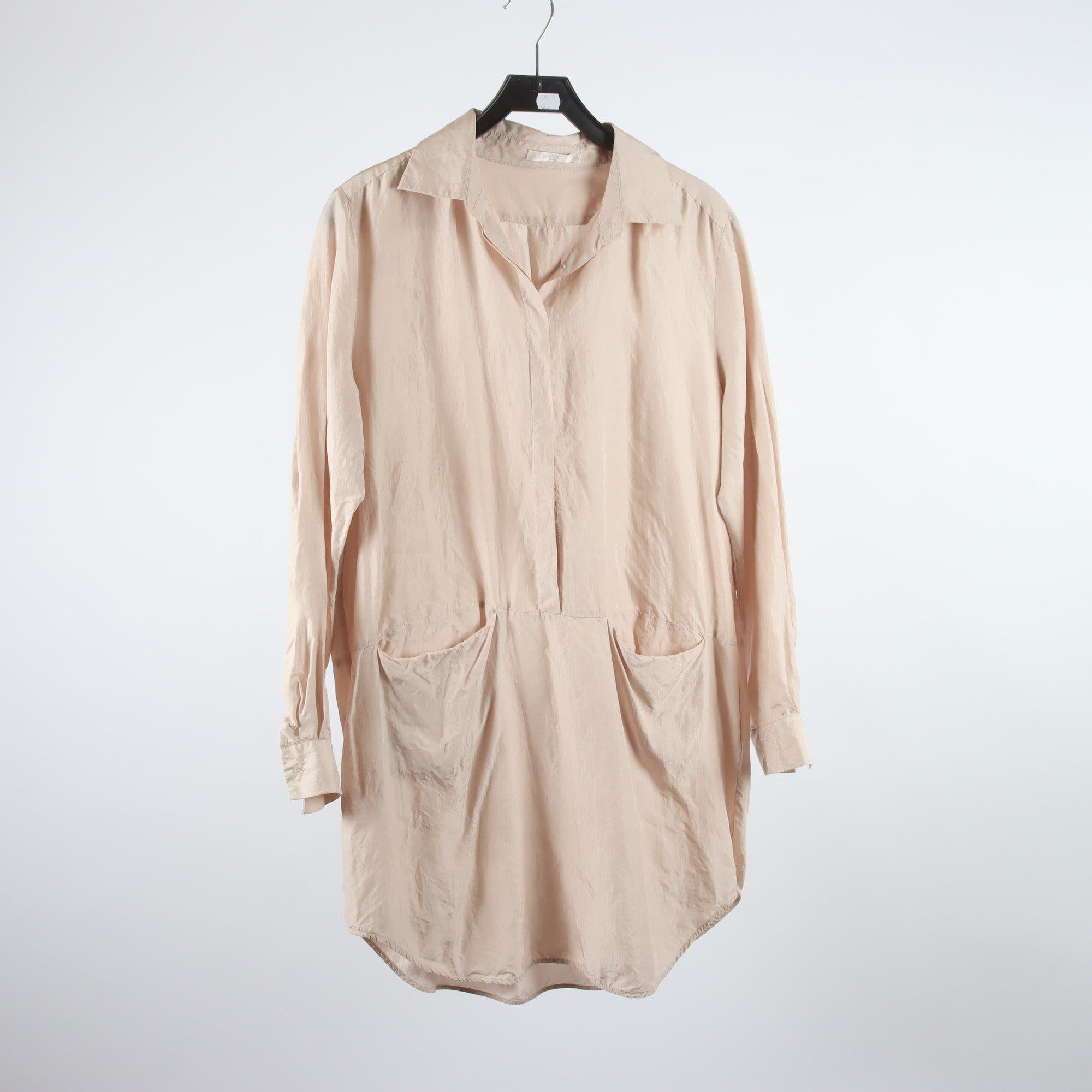 Klänning, Wera, beige, 100% silke, stl. 44.