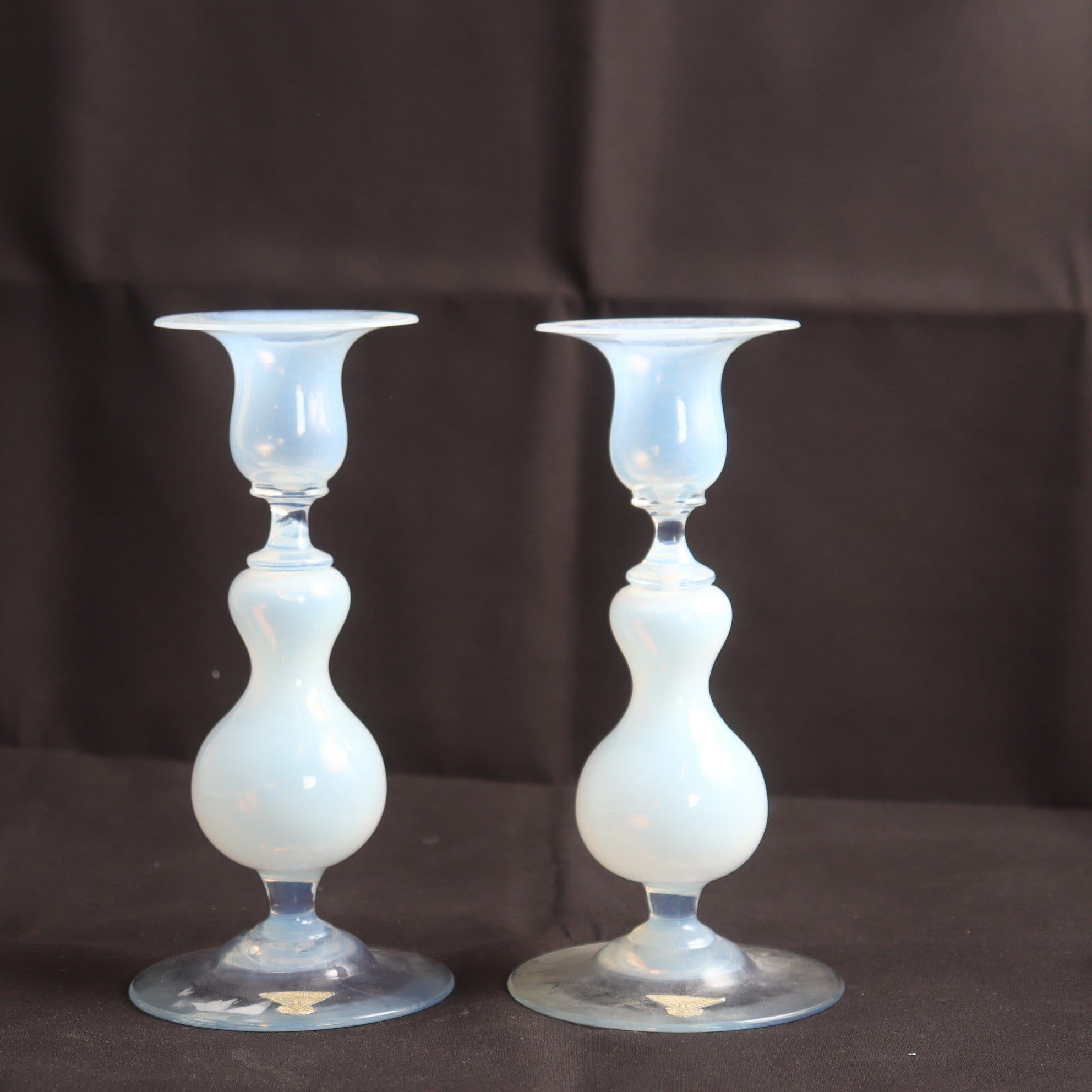 Ljusstakar, glas, Hugo Gehlin, Gullaskruf, 2 st