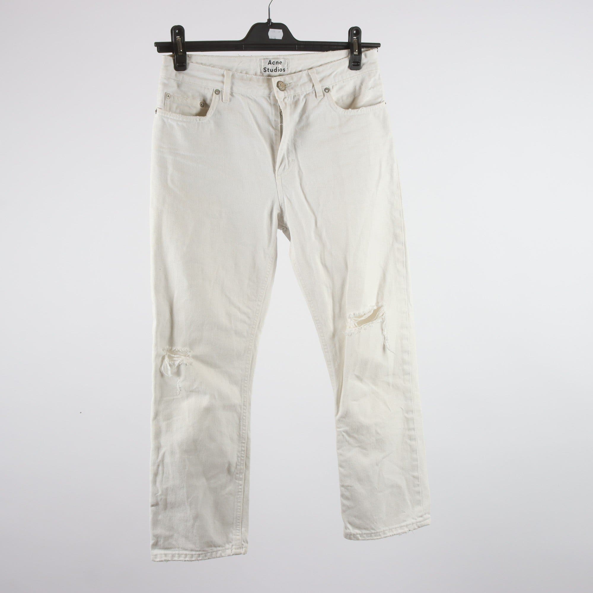 Jeans, Acne Studios, Pop White Trash, vit, stl. 34.