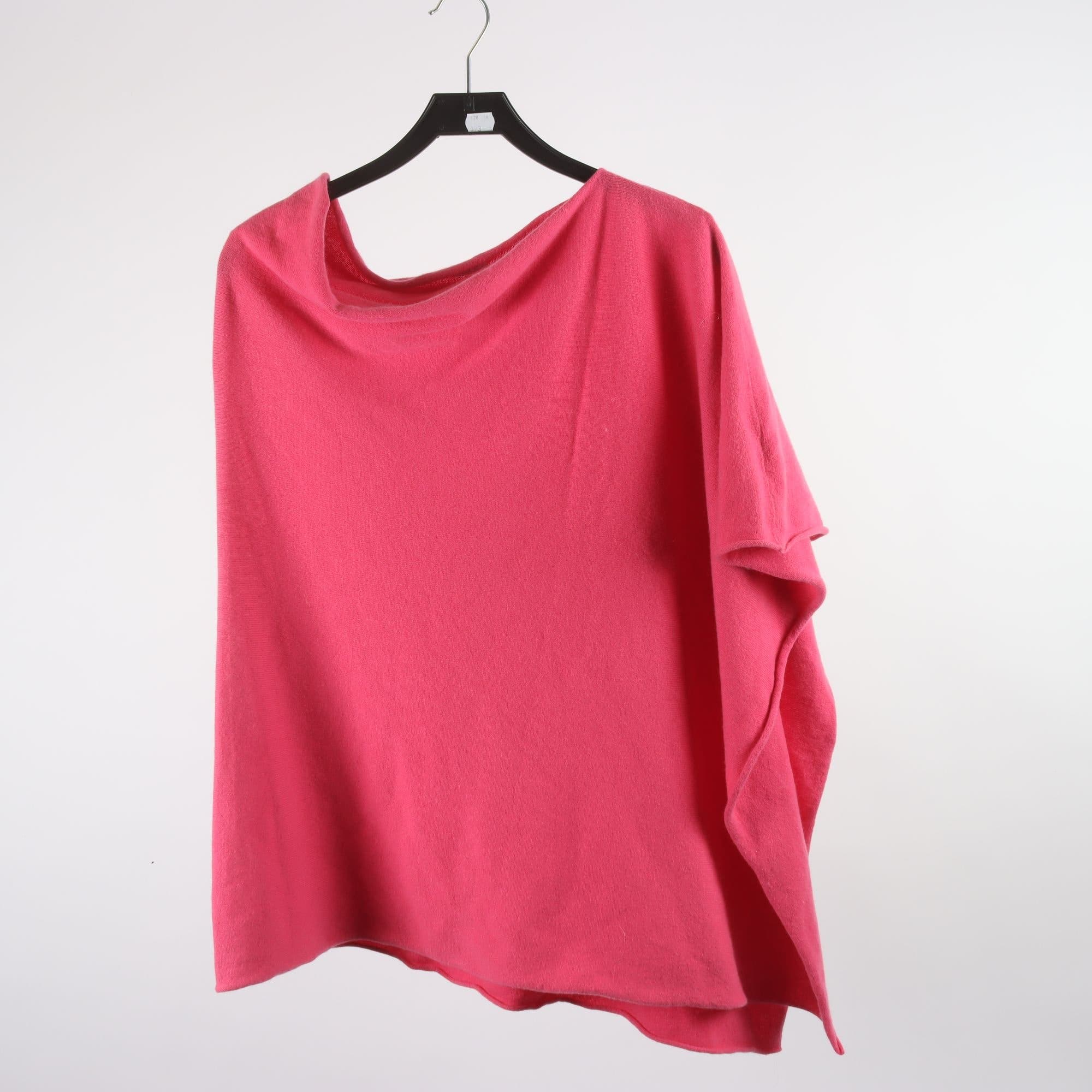 Poncho, Lotti P, rosa, 100% cashmere, stl. one size.