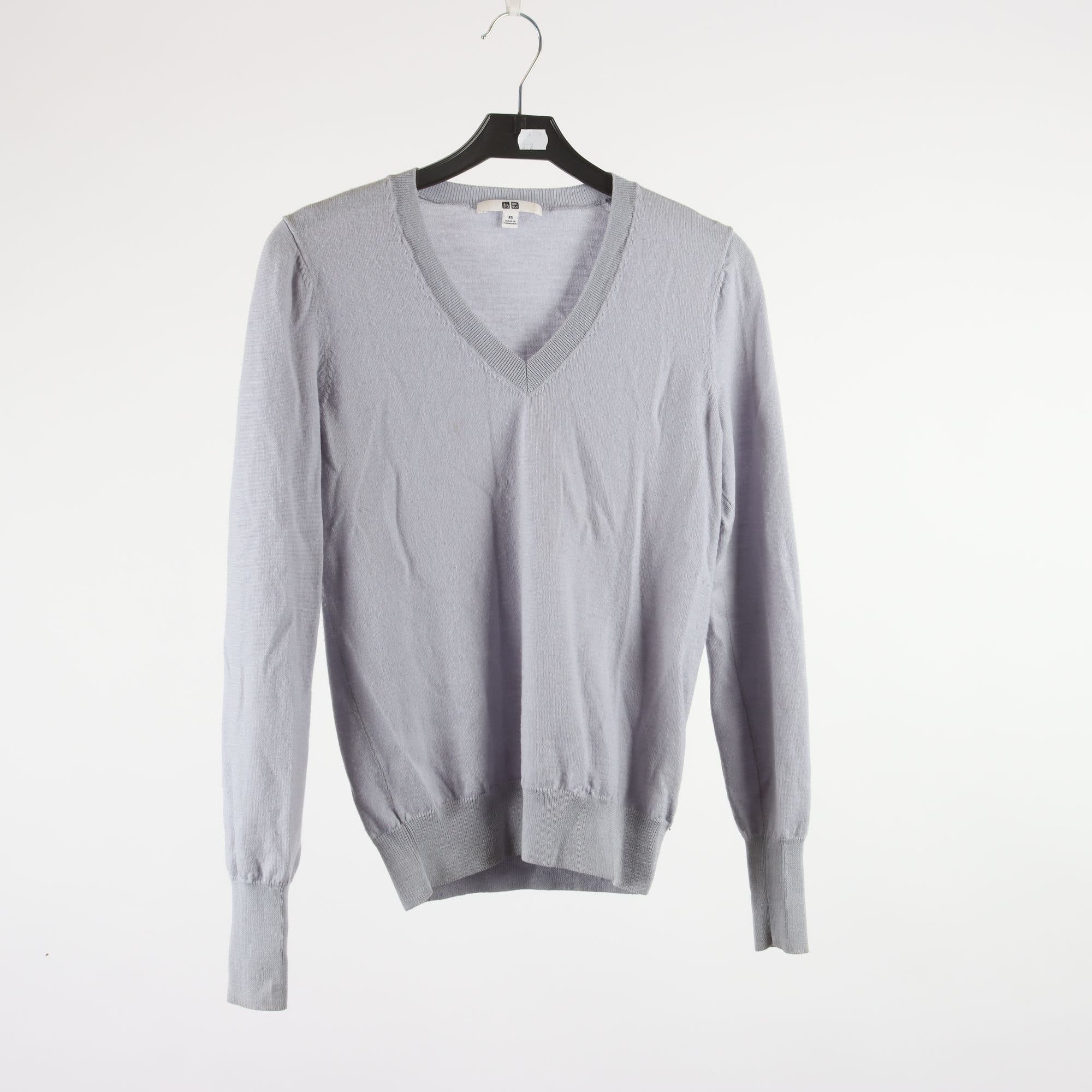 Tröja, Uniqlo, lila, 100% ull, stl. XS.