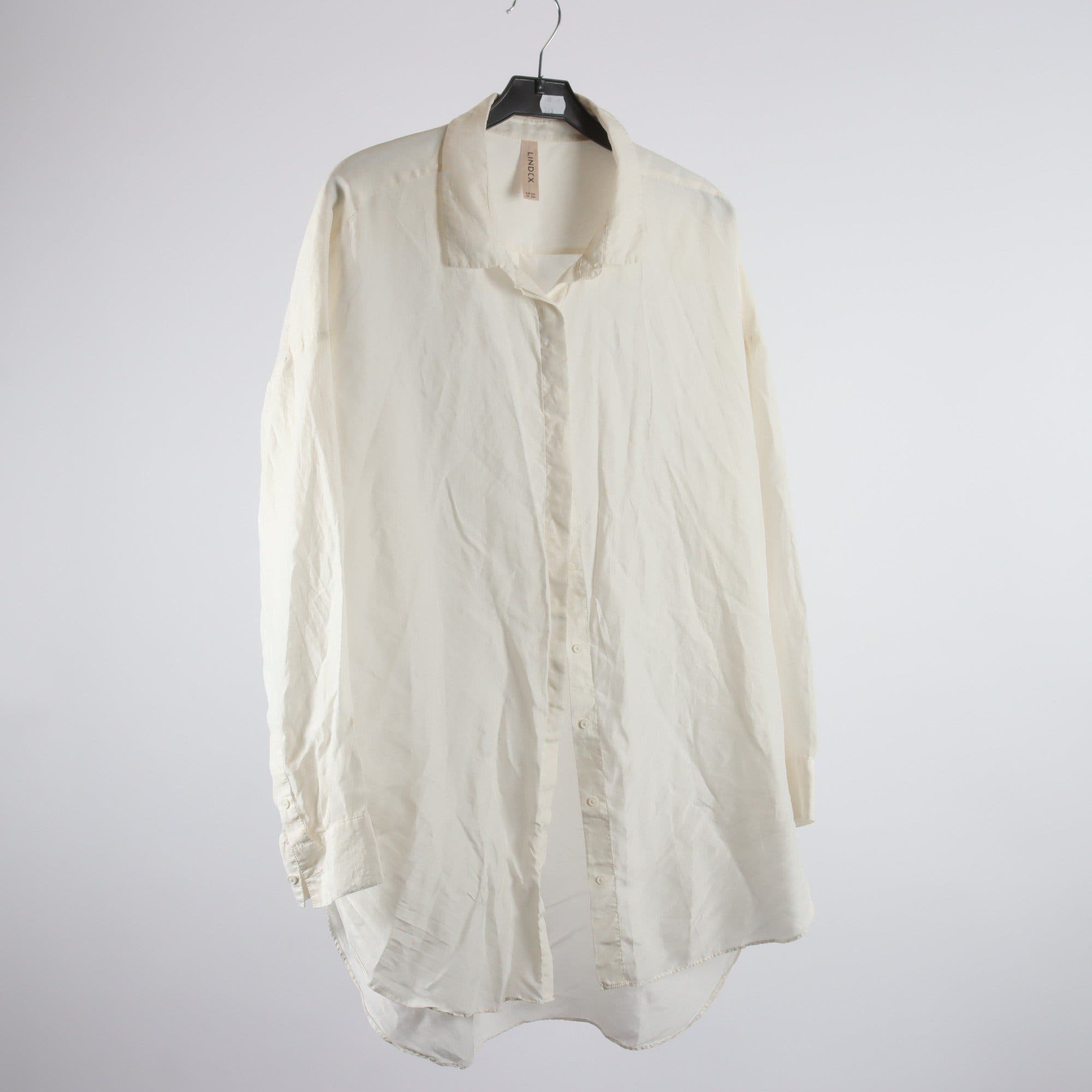 Blus, Lindex, offwhite, 100% silke, stl. S/M.