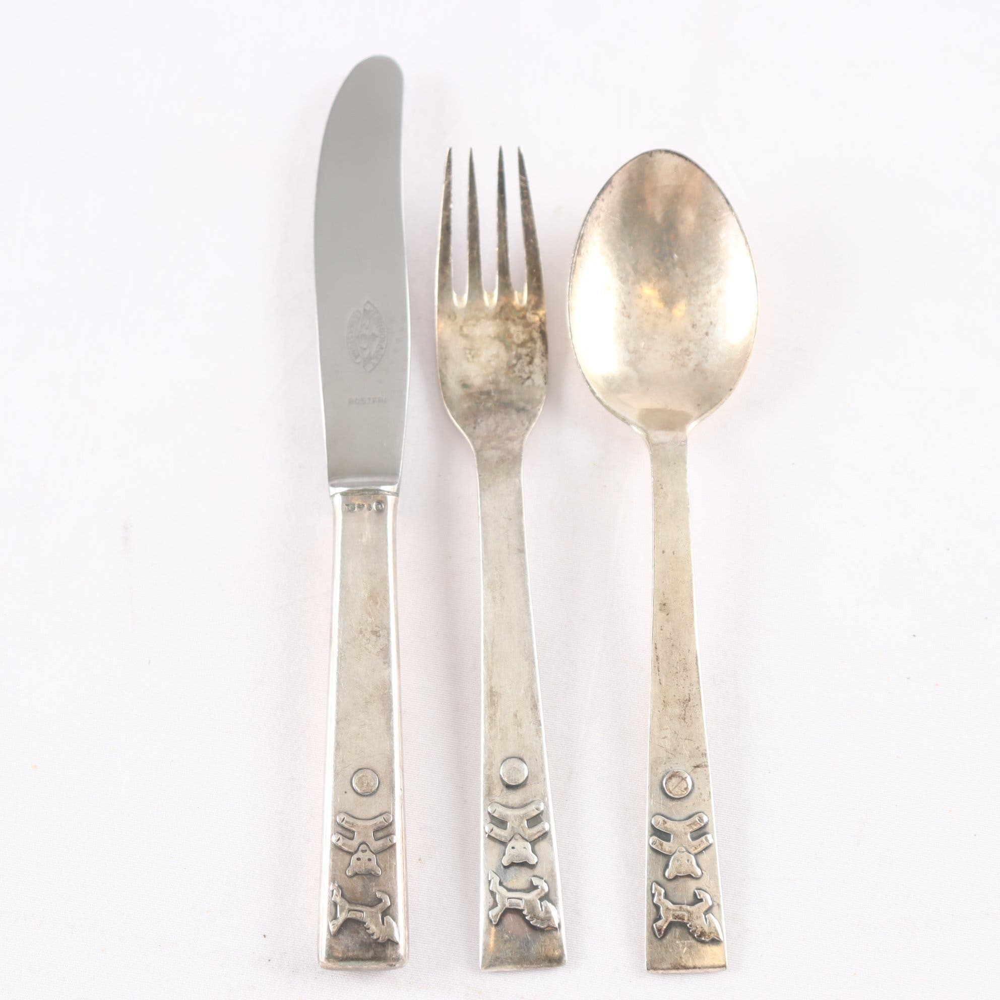 Barnbestick, Silver, 3 st