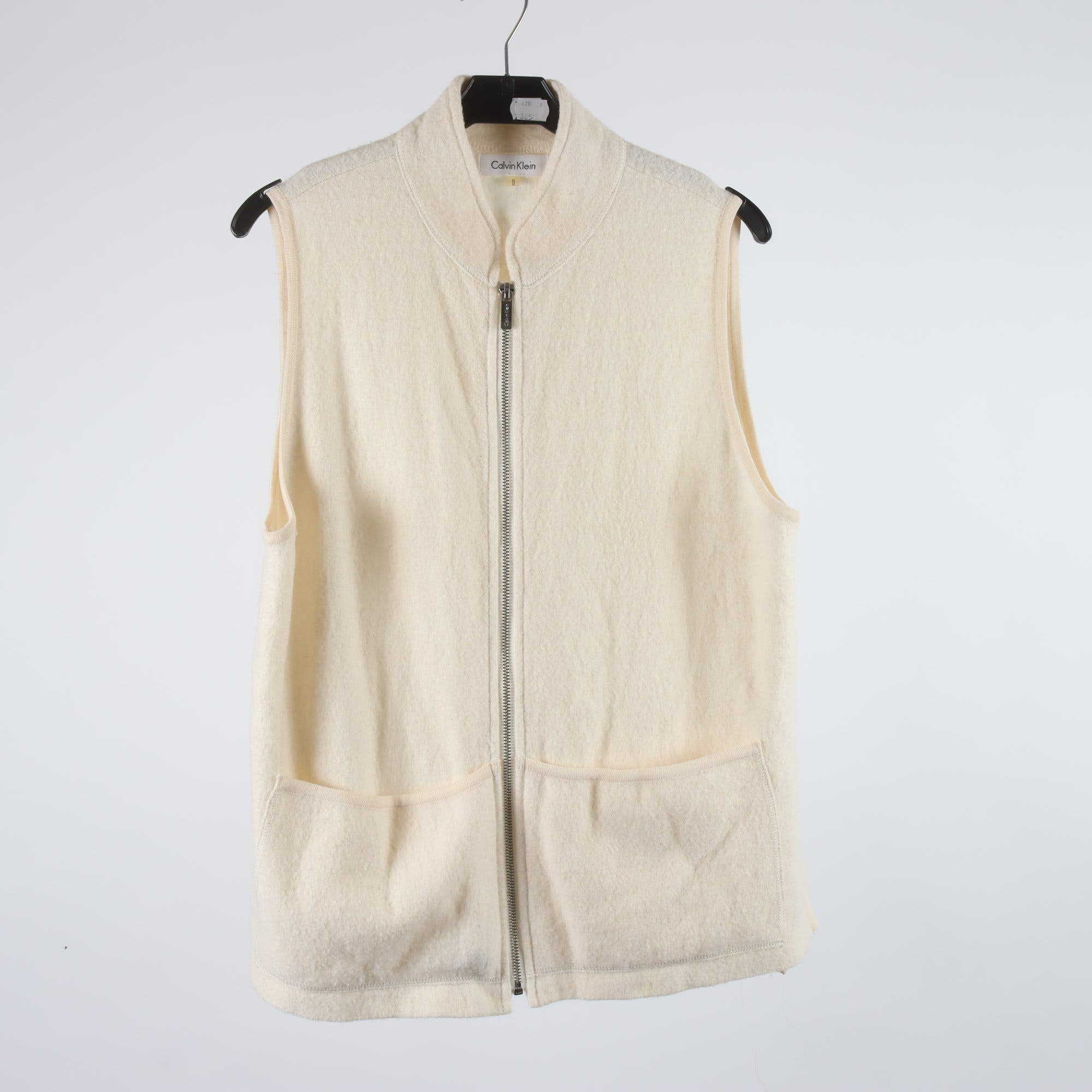 Väst, Calvin Klein, beige, ull, stl. M.