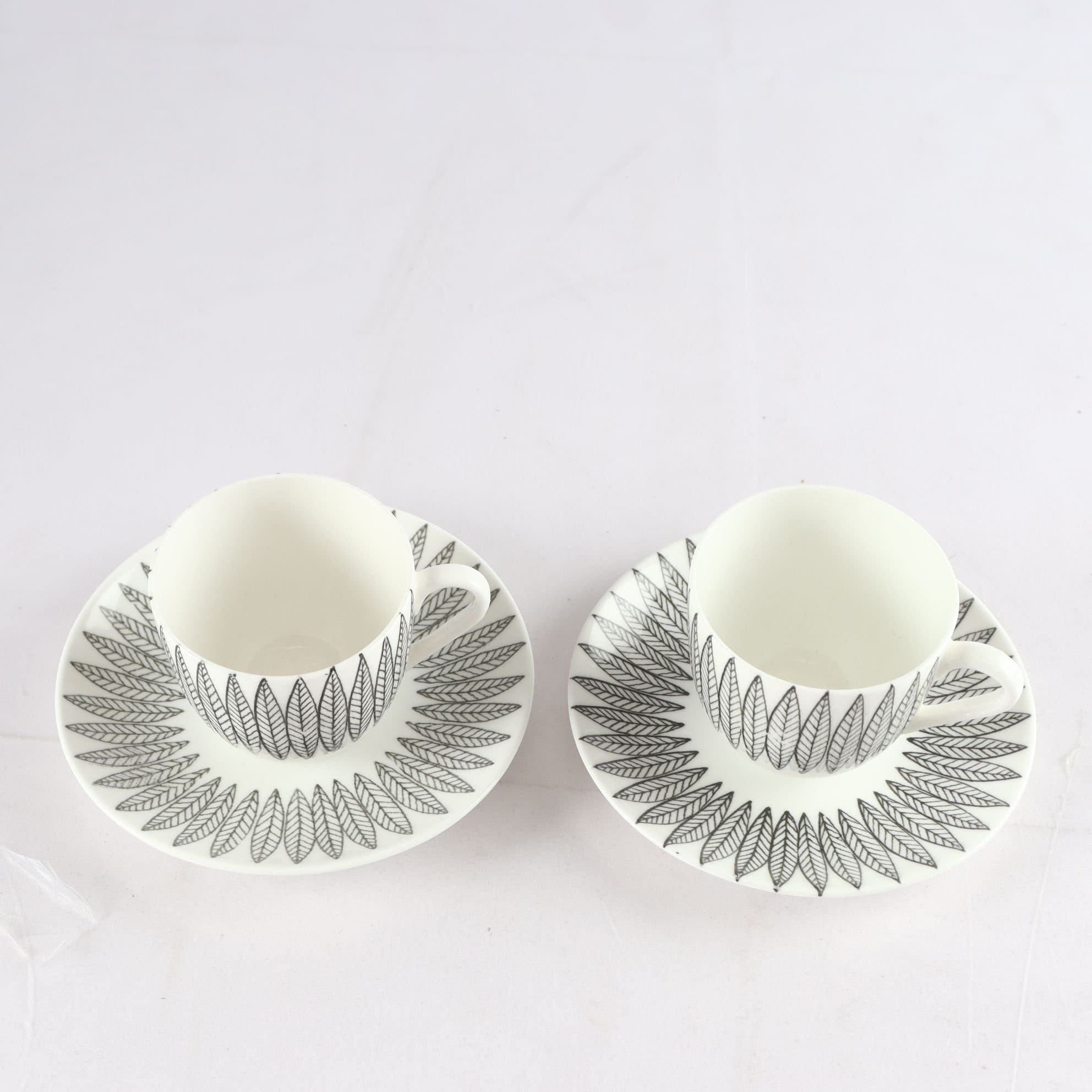 Kaffekoppar, ”Salix”, Stig Lindberg, Gustavsberg, 2 st