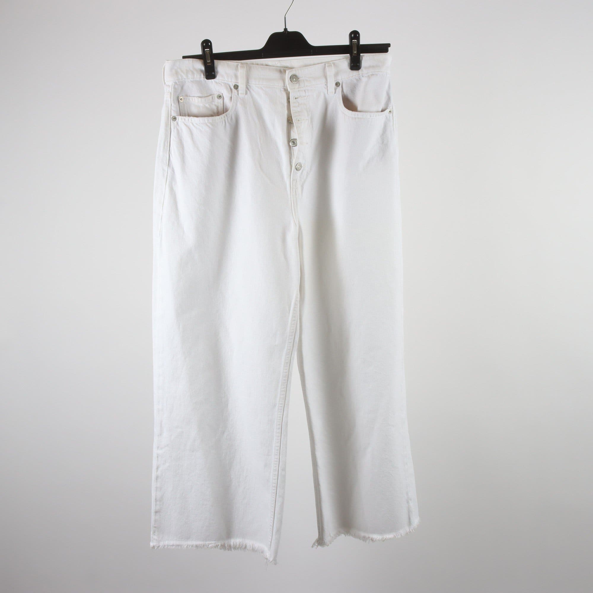 Jeans, Polo Ralph Lauren, Wide Leg Crop, vit, stl. 32″