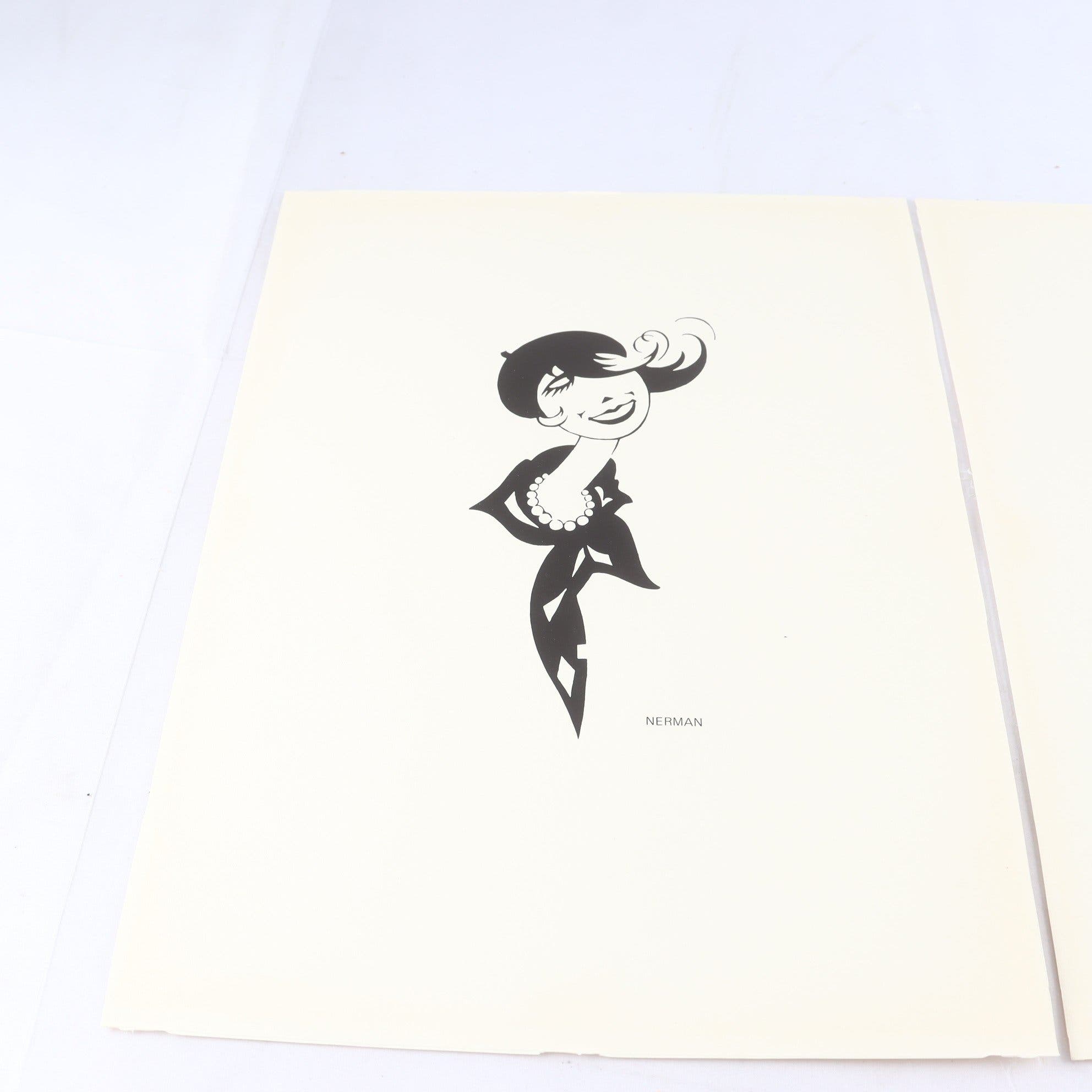 Litografiska tryck, Einar Nerman, signerade i trycket, 2 st. Samfraktas ej