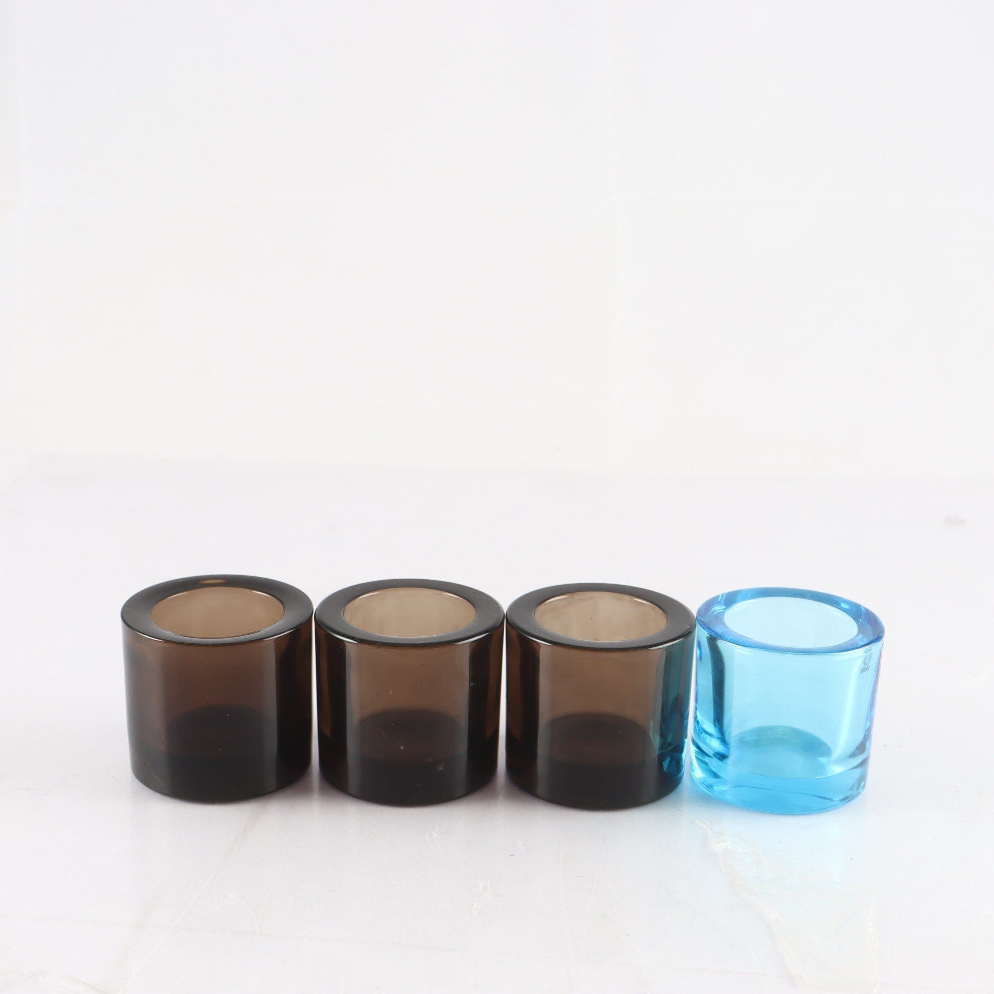 Ljuslyktor, Iittala, Marimekko ”Kivi”, 4 st