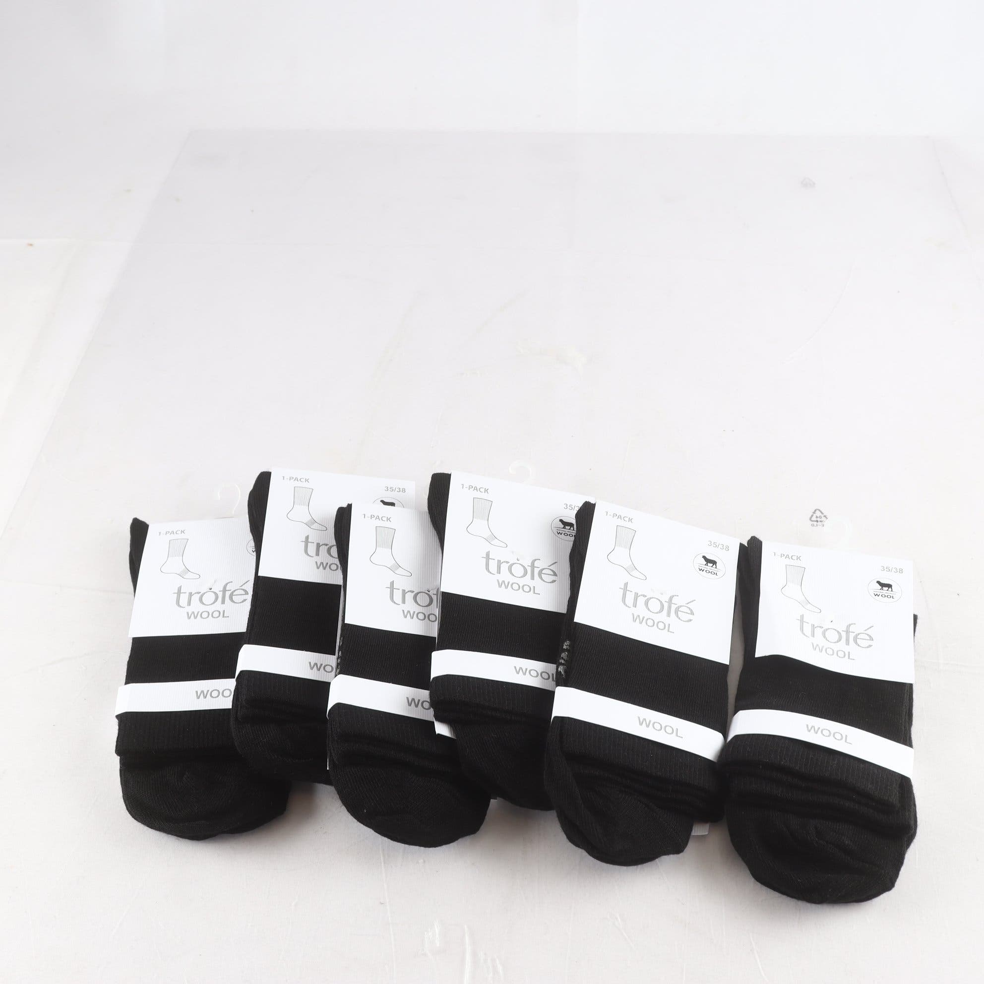 Strumpor, 6-pack, Trofé, ullblandning, stl. 35/38
