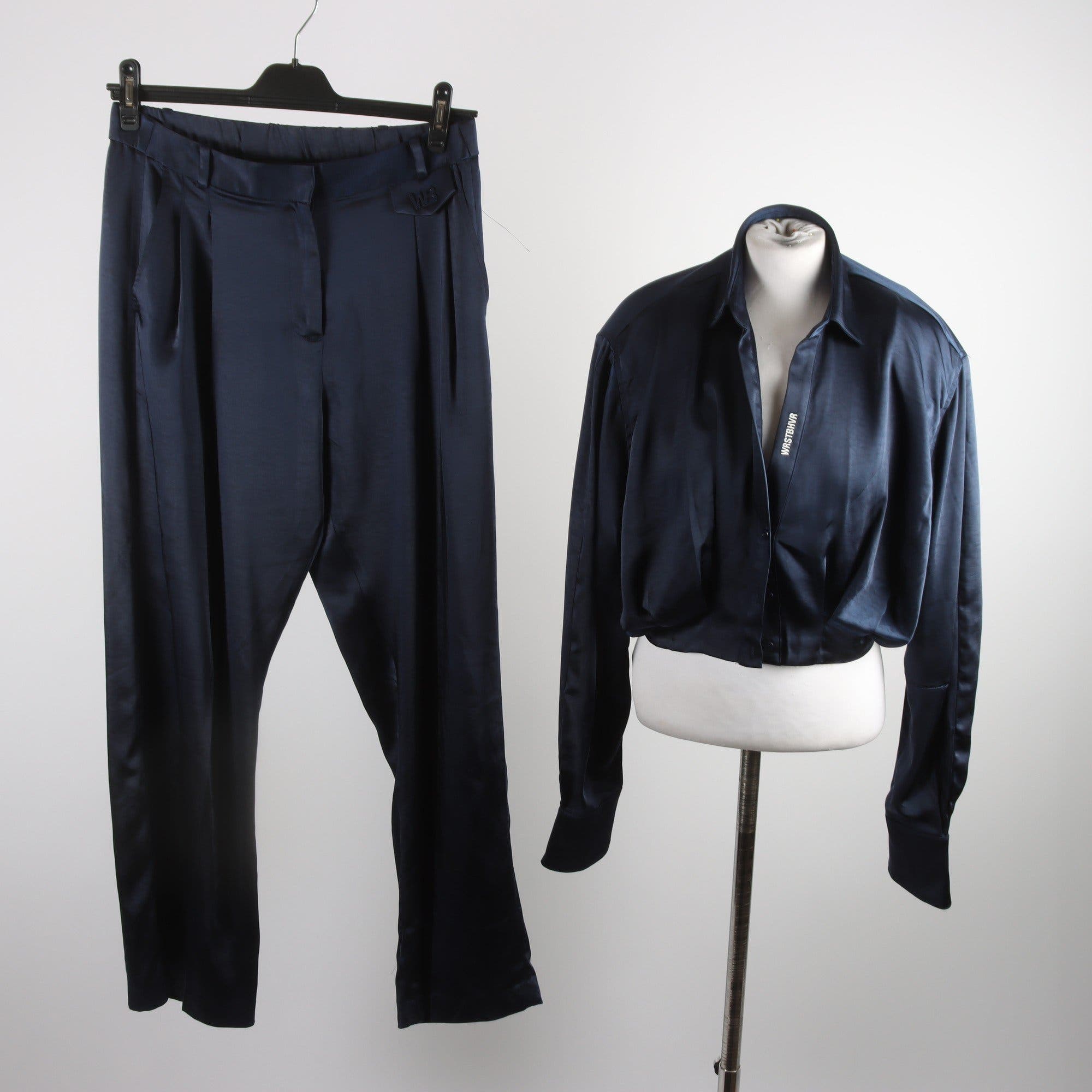 2-delat set, blus/byxor, WRSTBHVR, blå, stl. blus M, byxor 40