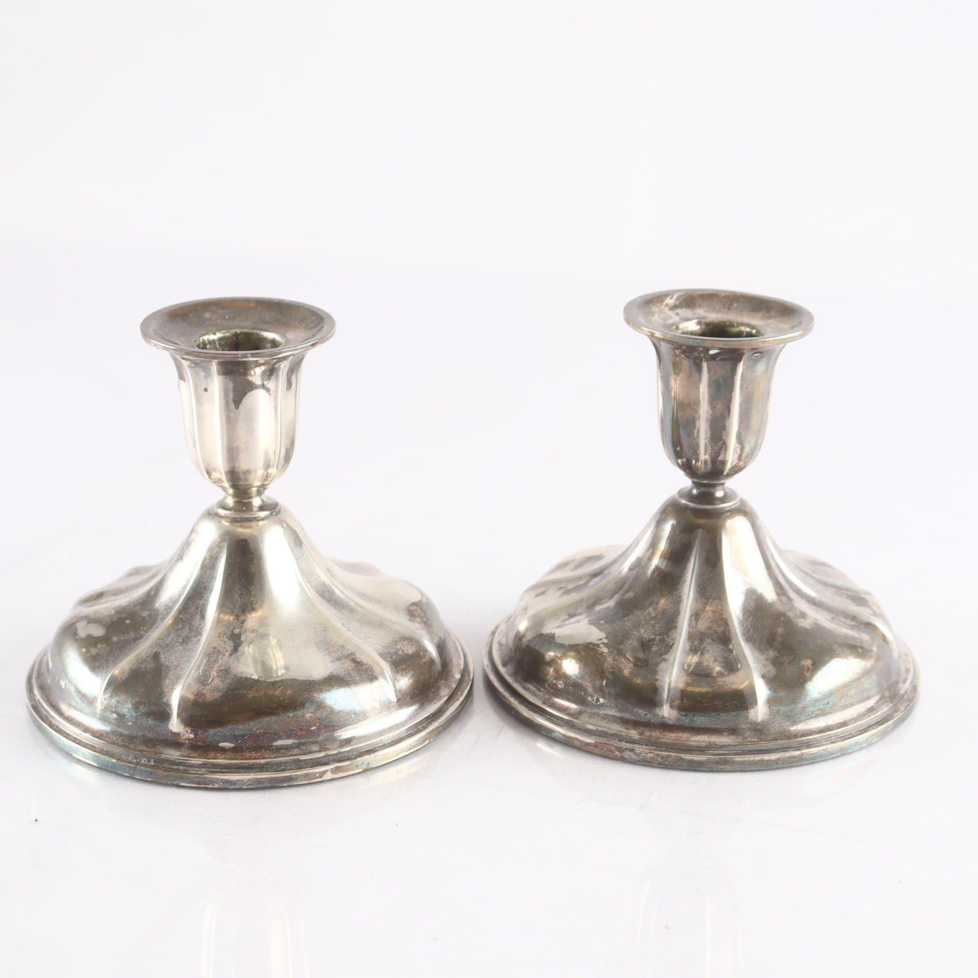 Paret ljusstakar, silver 830