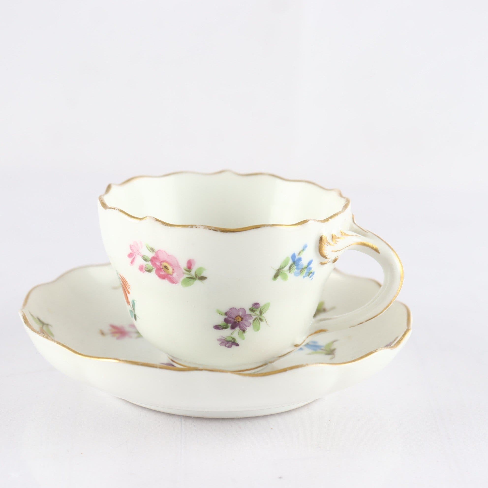 Kopp på fat, porslin, Meissen