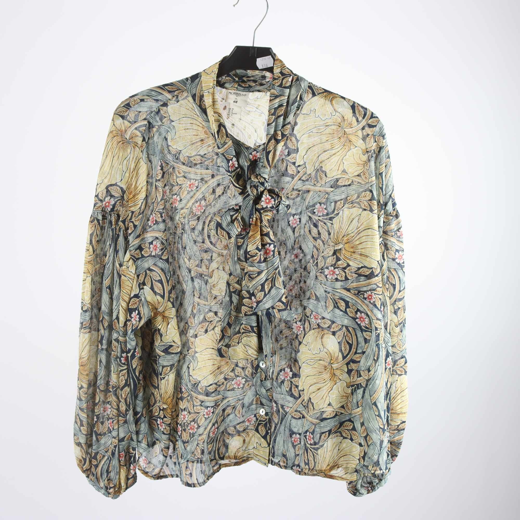 Blus, Morris & Co x H&M, mönstrad, stl. 40
