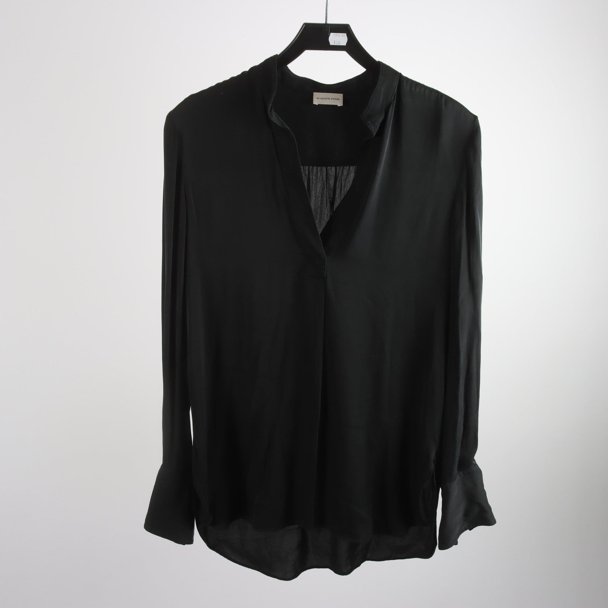Blus, By Malene Birger, svart, 92% silke, stl. 36