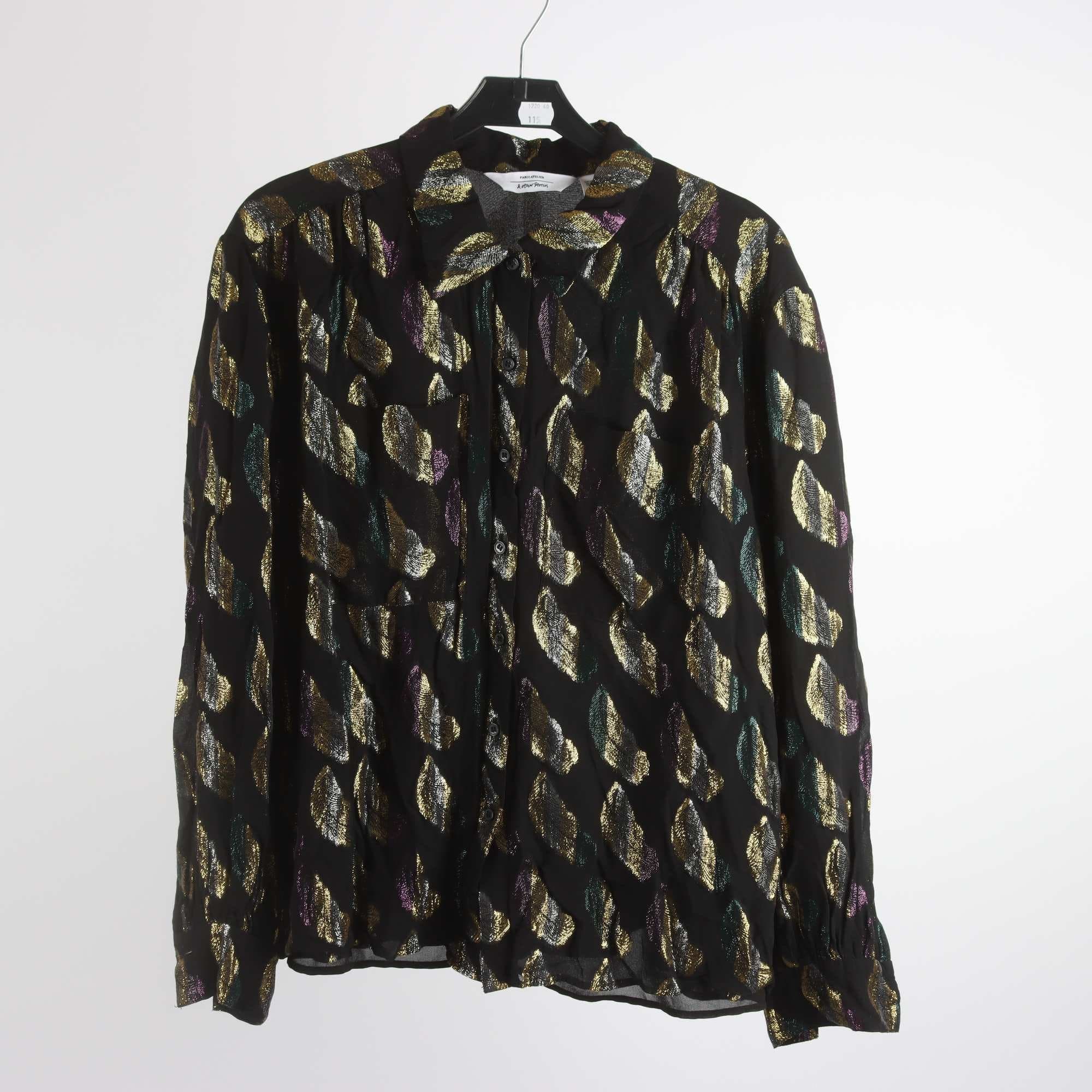 Blus, & Other Stories, svart, mönstrad, stl. 42