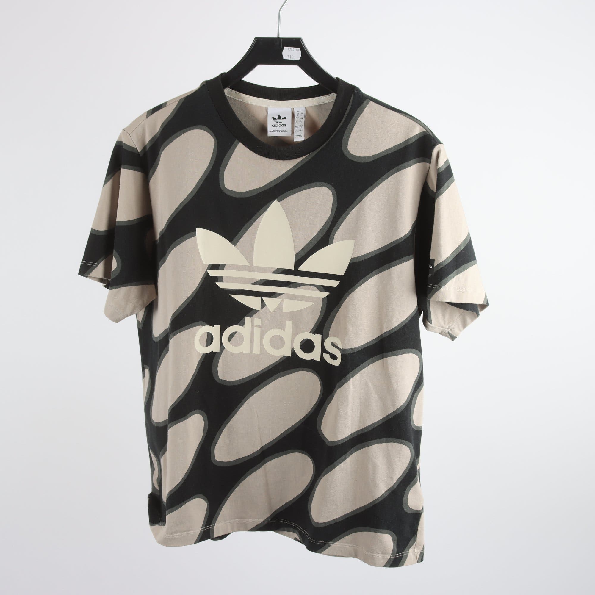 T-shirt, Adidas x Marimekko, svart, beige, stl. L