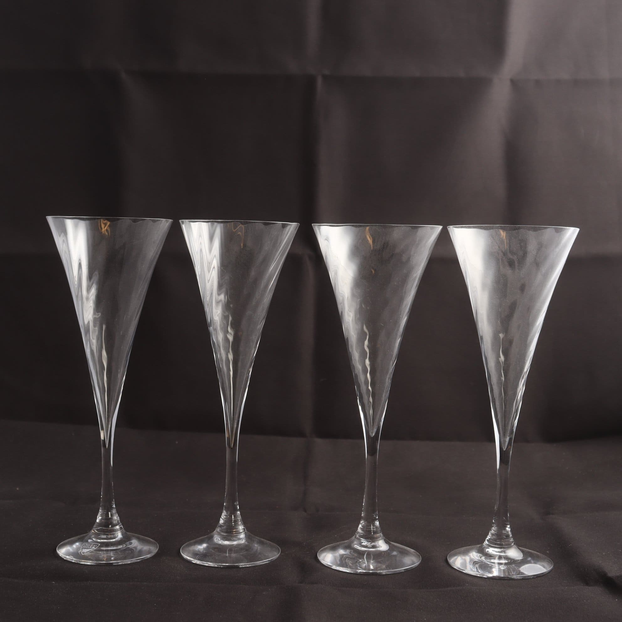 Champagneglas, Helena, Gunnar Cyrén, Orrefors, 4 st. Samfraktas ej.