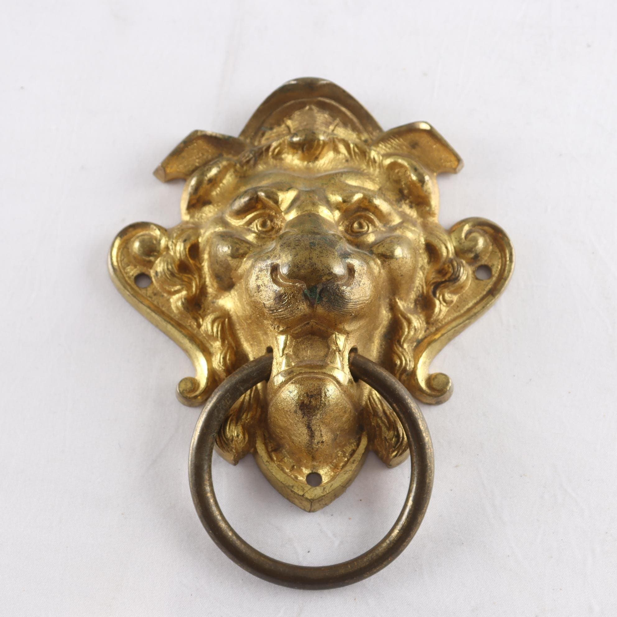 Dörrkläpp, lejon, mässing, 1900-tal