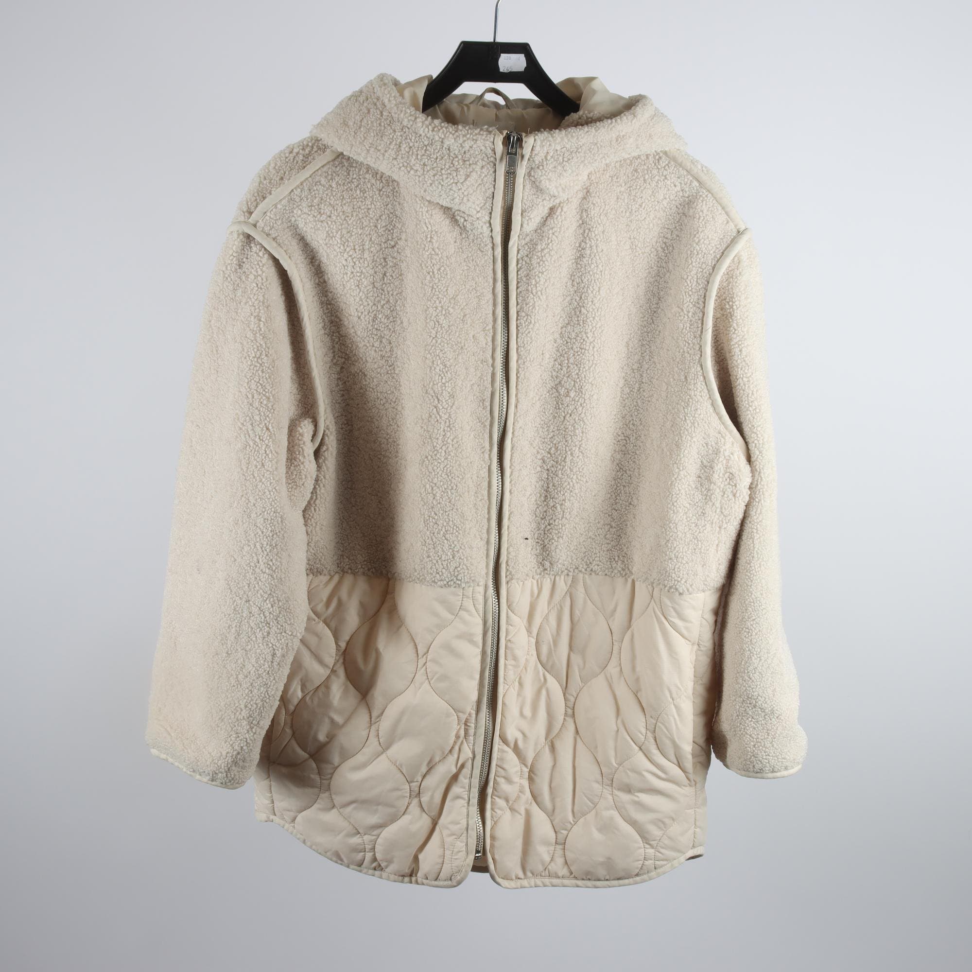 Teddyjacka, H&M, beige, pile, stl. M.