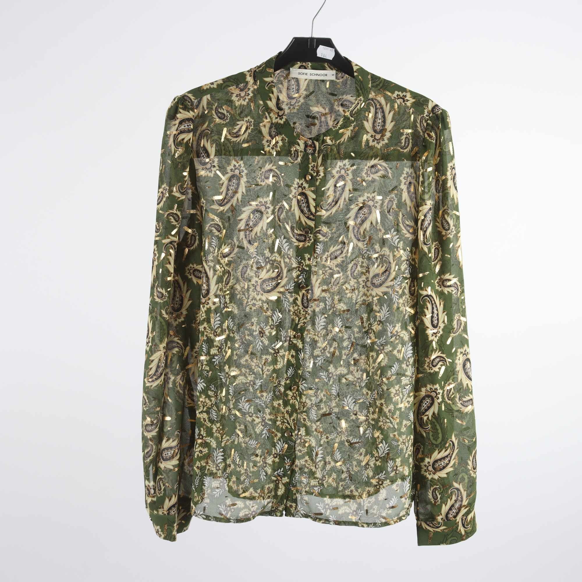 Blus, Sofie Schnoor, grön, mönstrad, stl. M