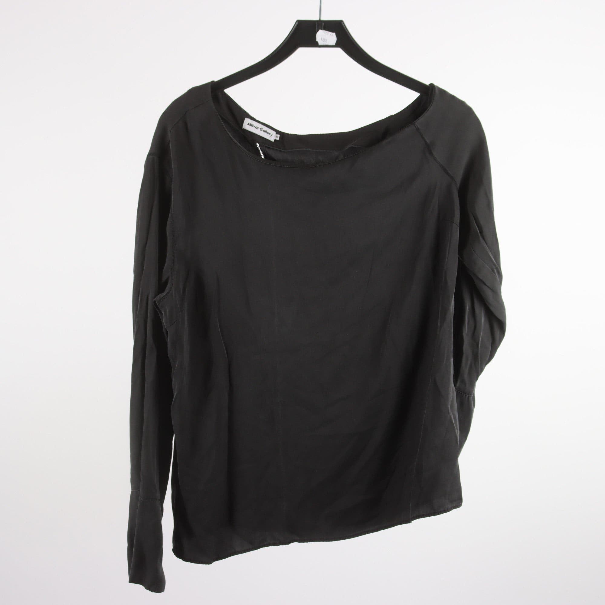 Blus, Ahlvar Gallery, svart, 93% silke, stl. M