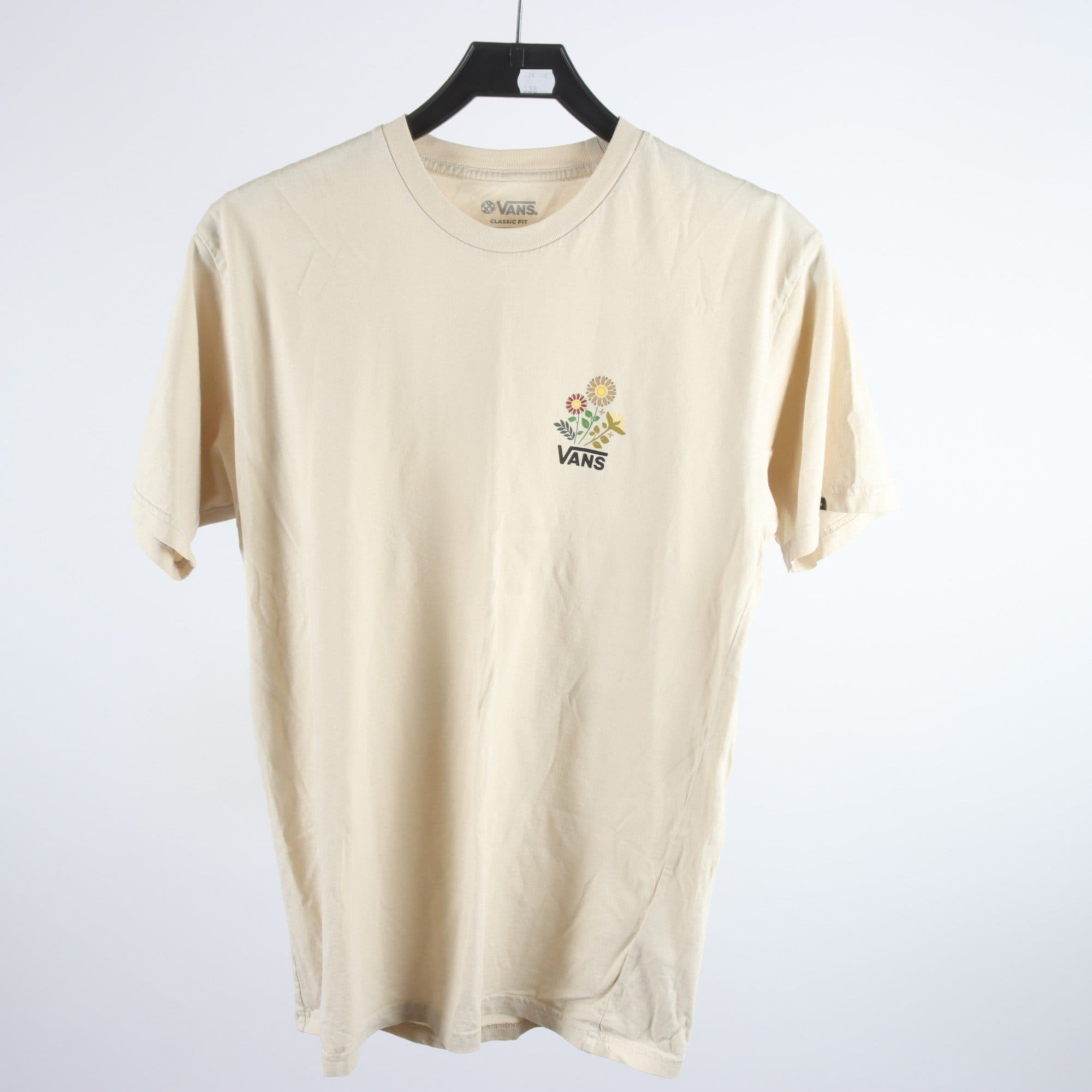 T-shirt, Vans, beige, stl. M.