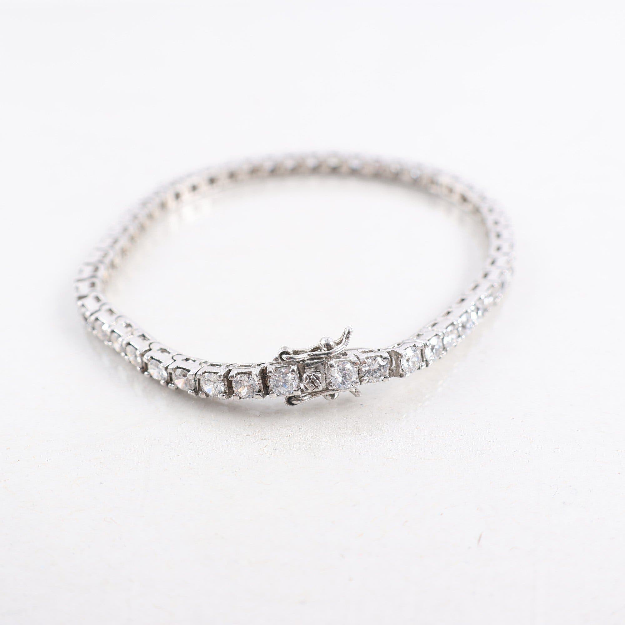 Armband, silver 925, slipade stenar