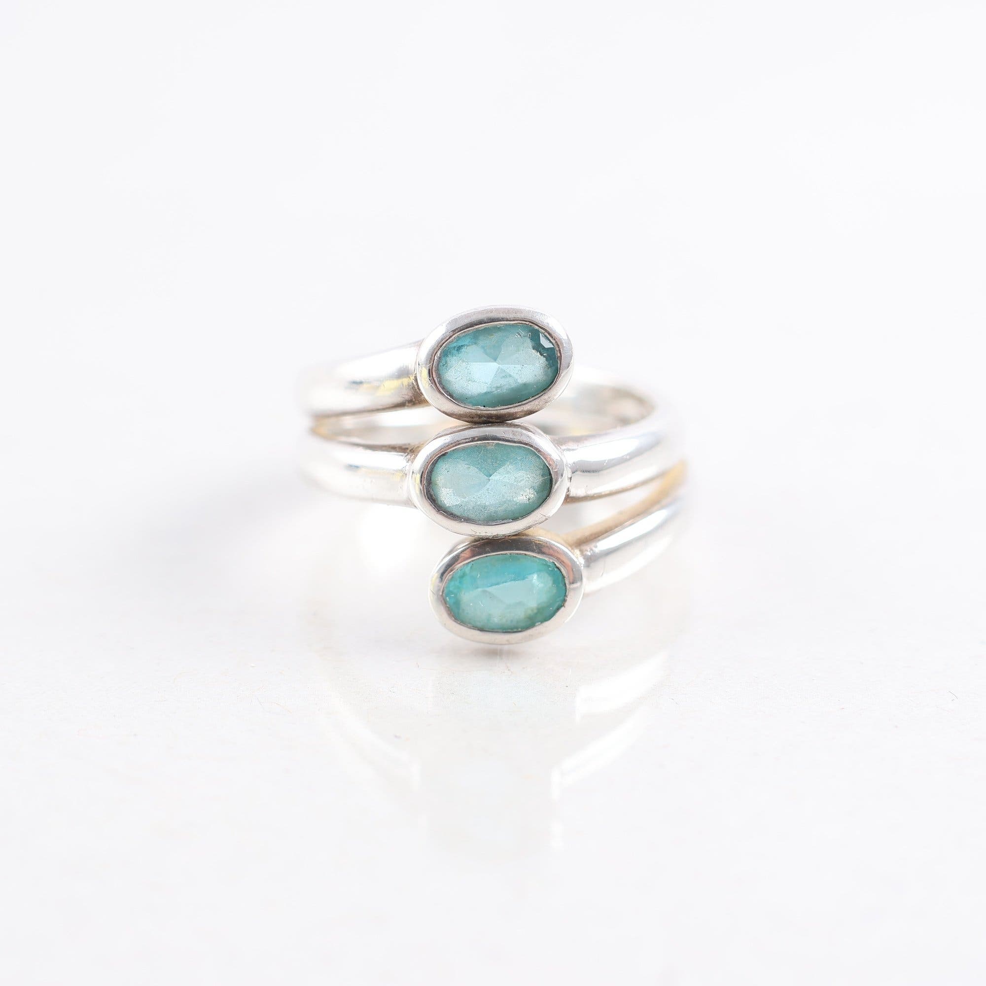 Ring, silver 925, turkosa stenar