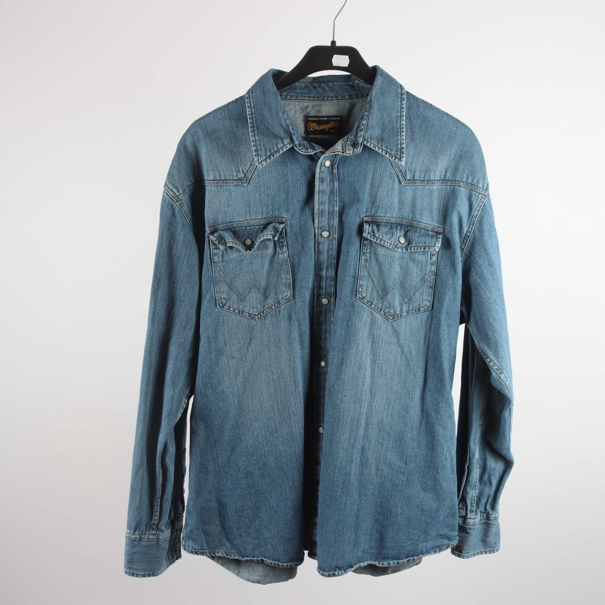 Jeansskjorta, Wrangler, blå, stl. XXL.