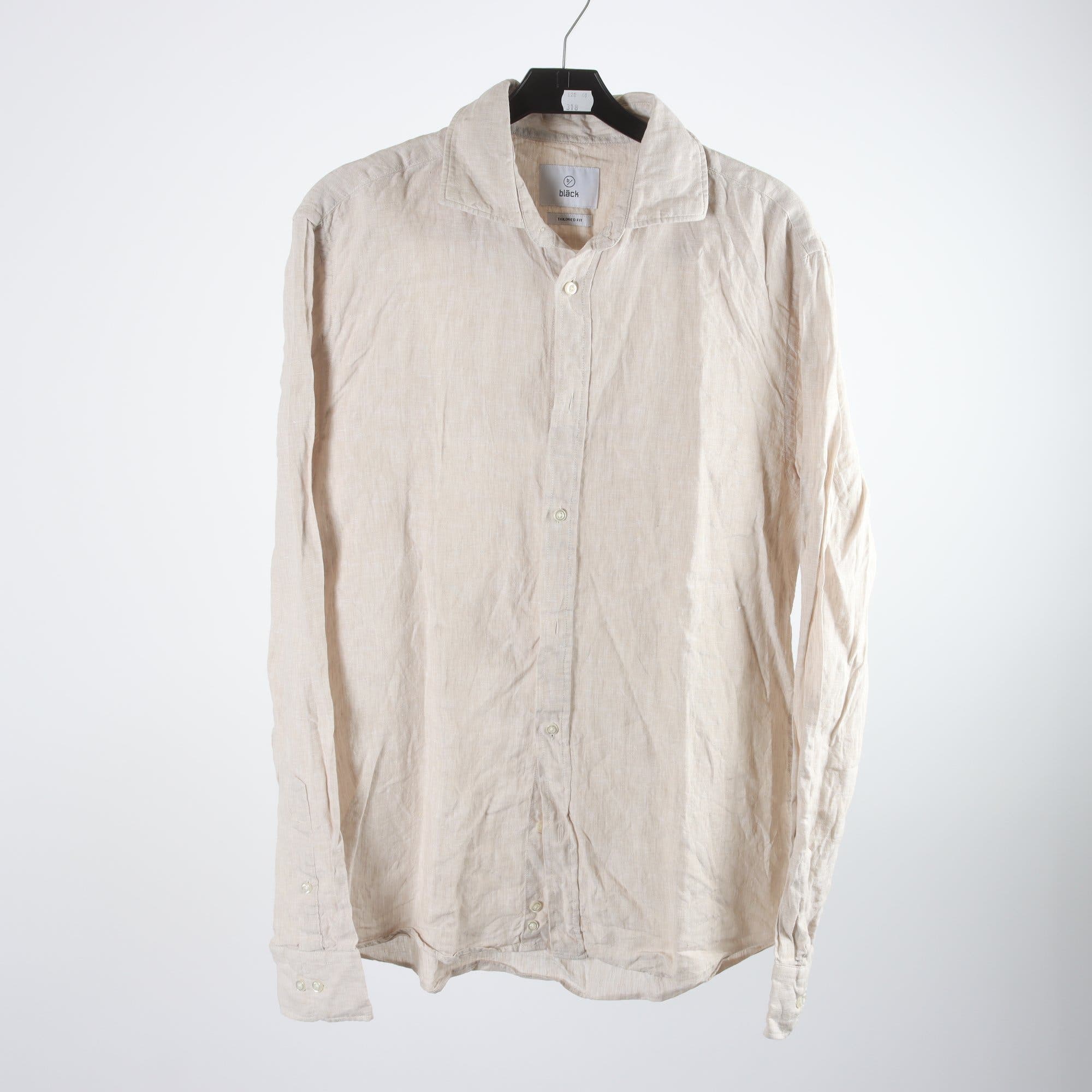 Skjorta, Bläck, beige, 100% lin, stl. M.