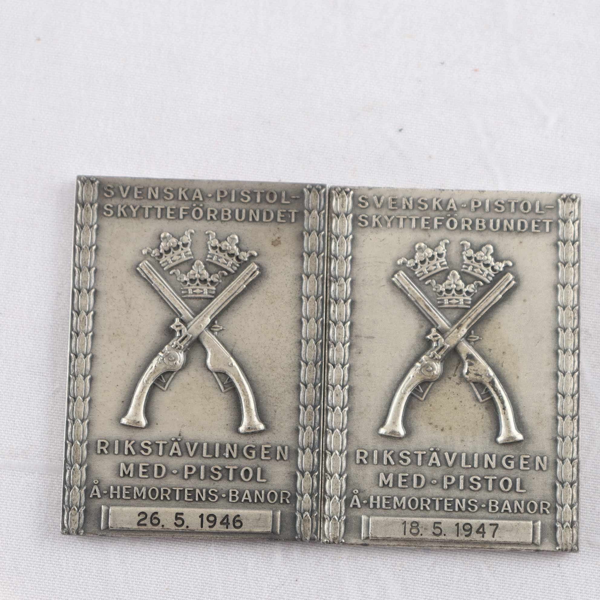 Skyttemedaljer, Silver, 2 st
