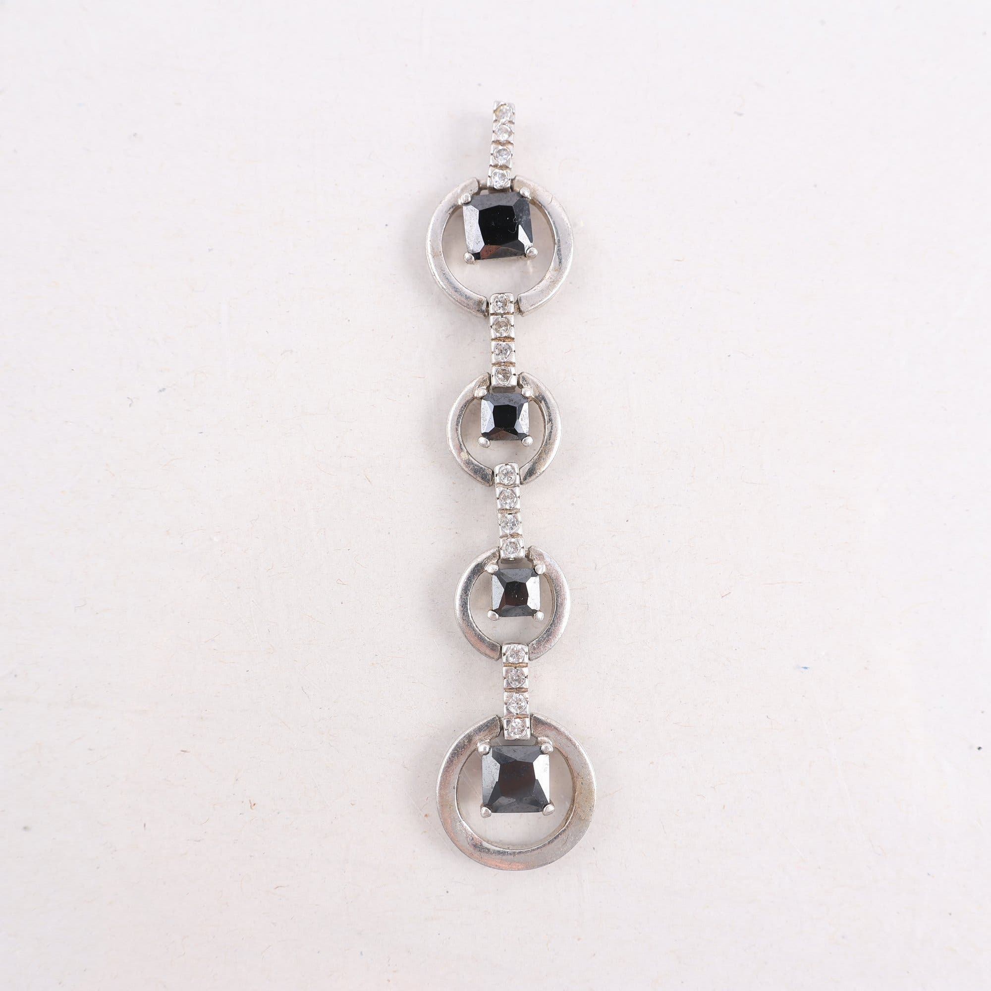 Hänge, silver 925, glas