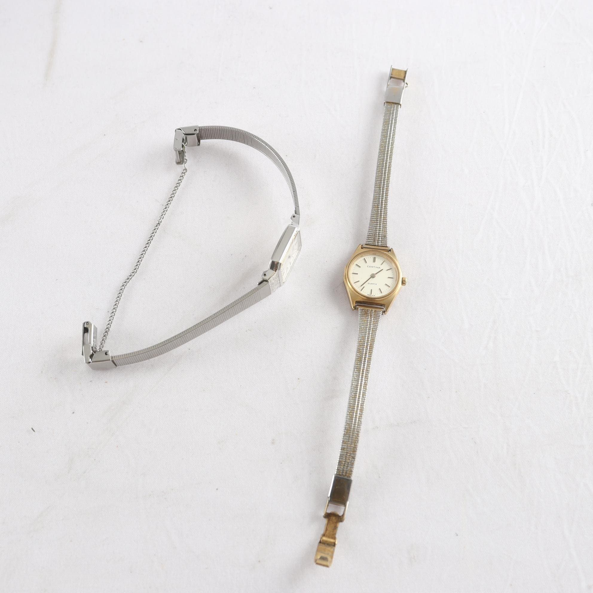 Klockor, Certina, Seiko, rostfritt stål, 2 st