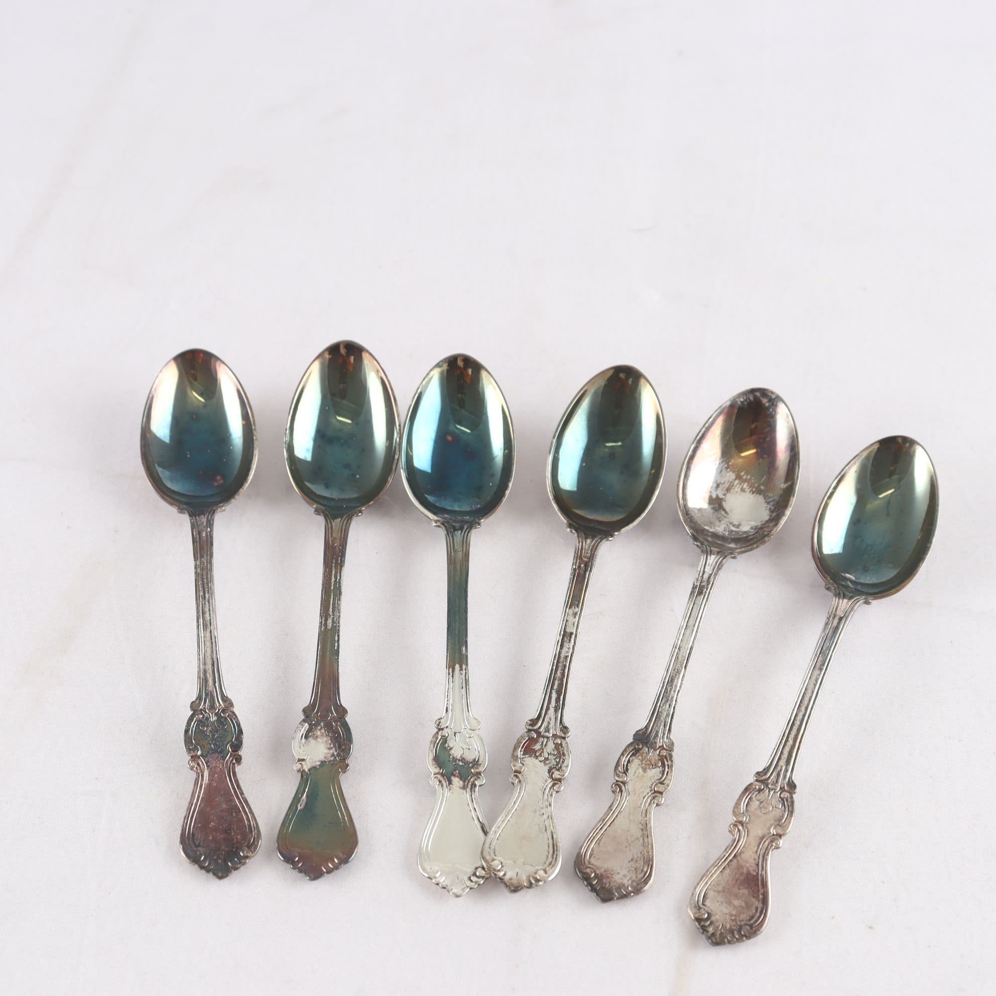 Teskedar, silver, 6st, GAB