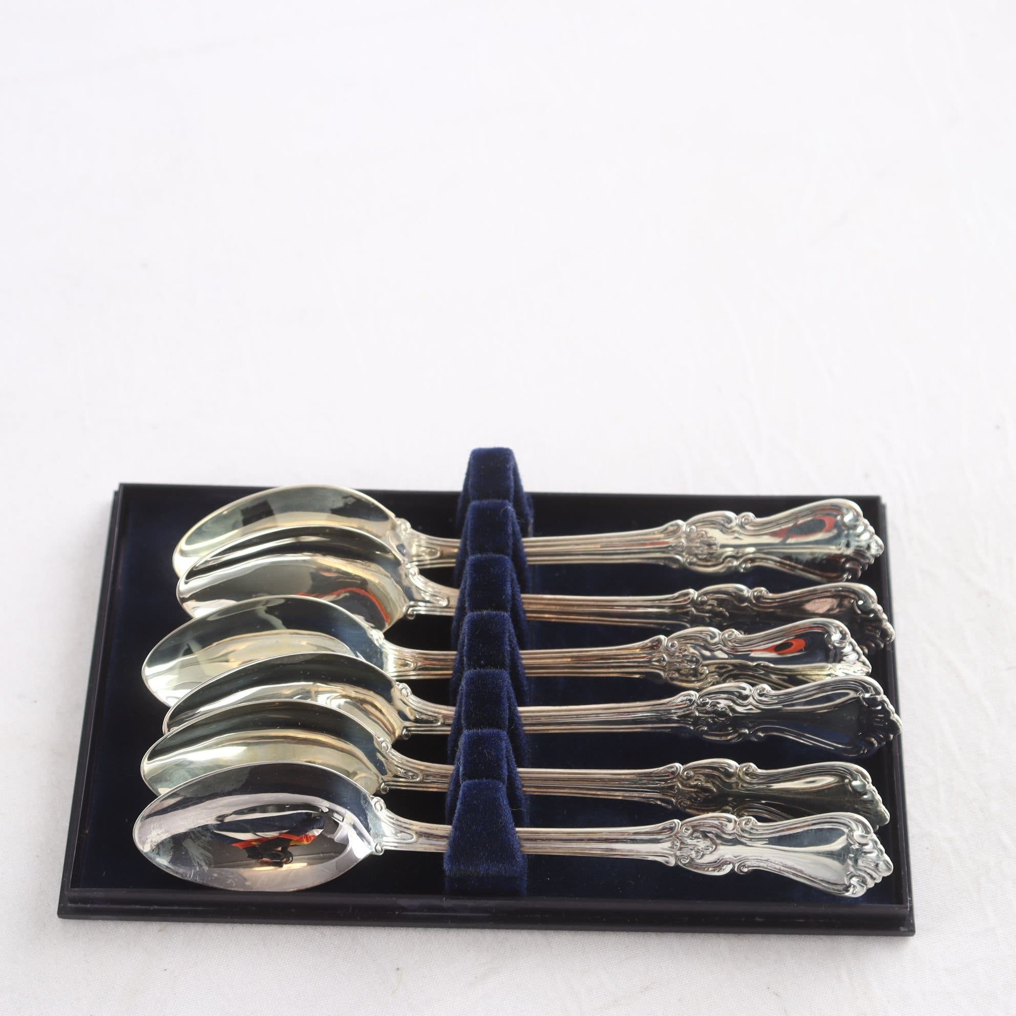 Teskedar, silver, 6st