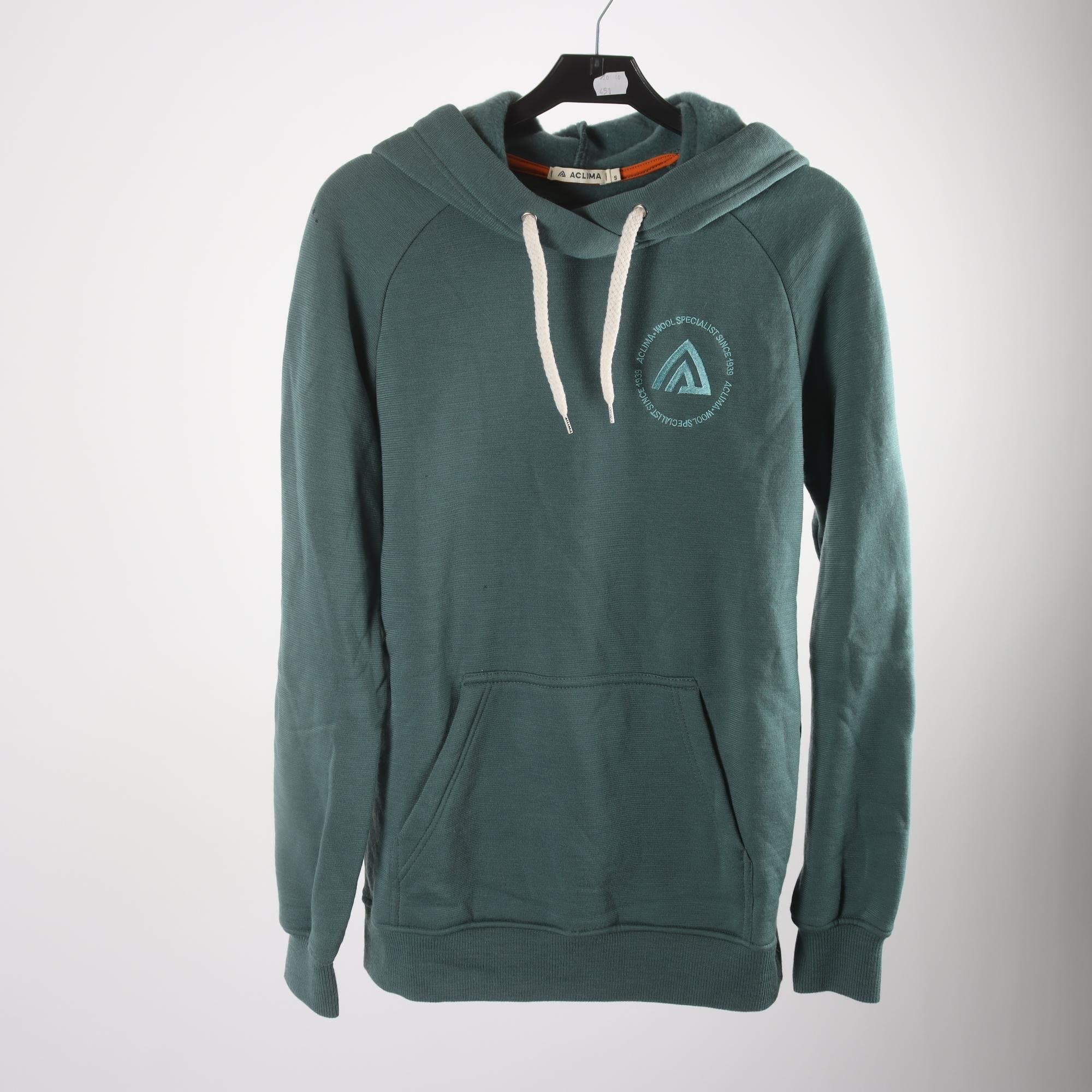 Hoodie, Aclima, grön, stl. S.