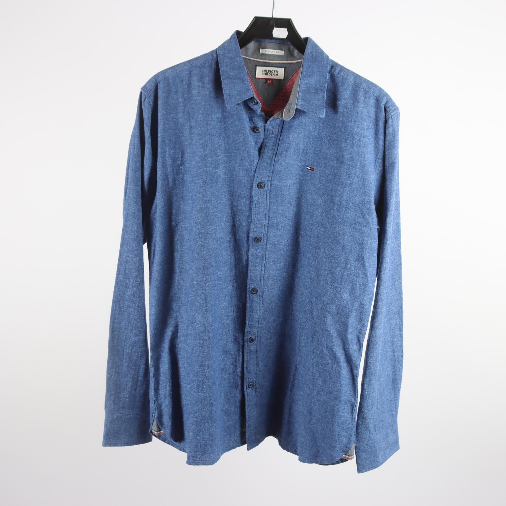 Skjorta, Hilfiger Denim, blå, linmix, stl. M.