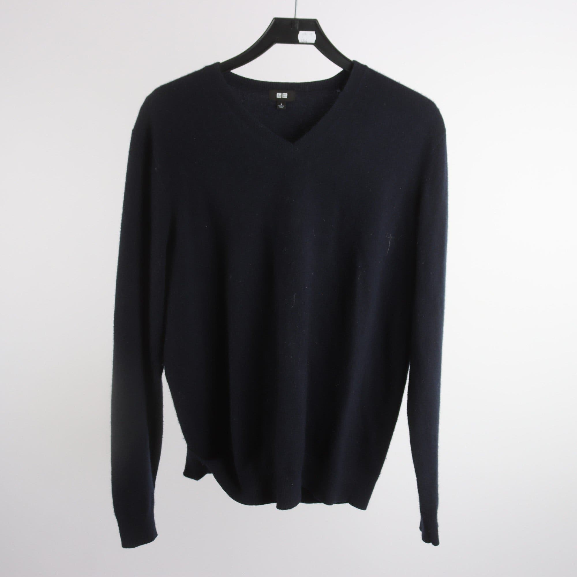 Tröja, Uniqlo, blå, 100% cashmere, stl. L.