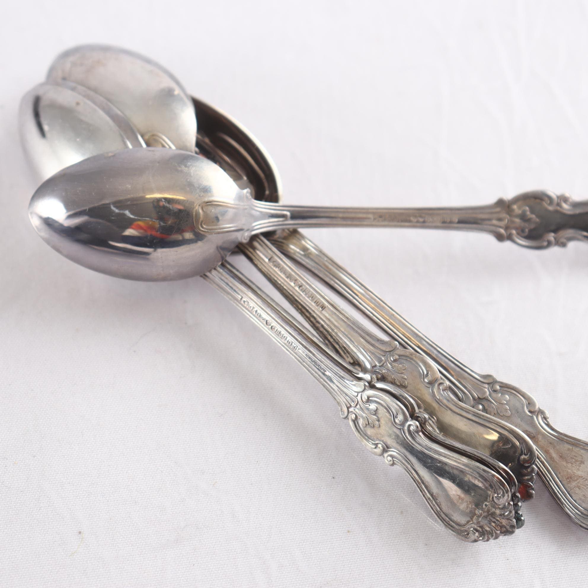Teskedar, silver, 7st, GAB