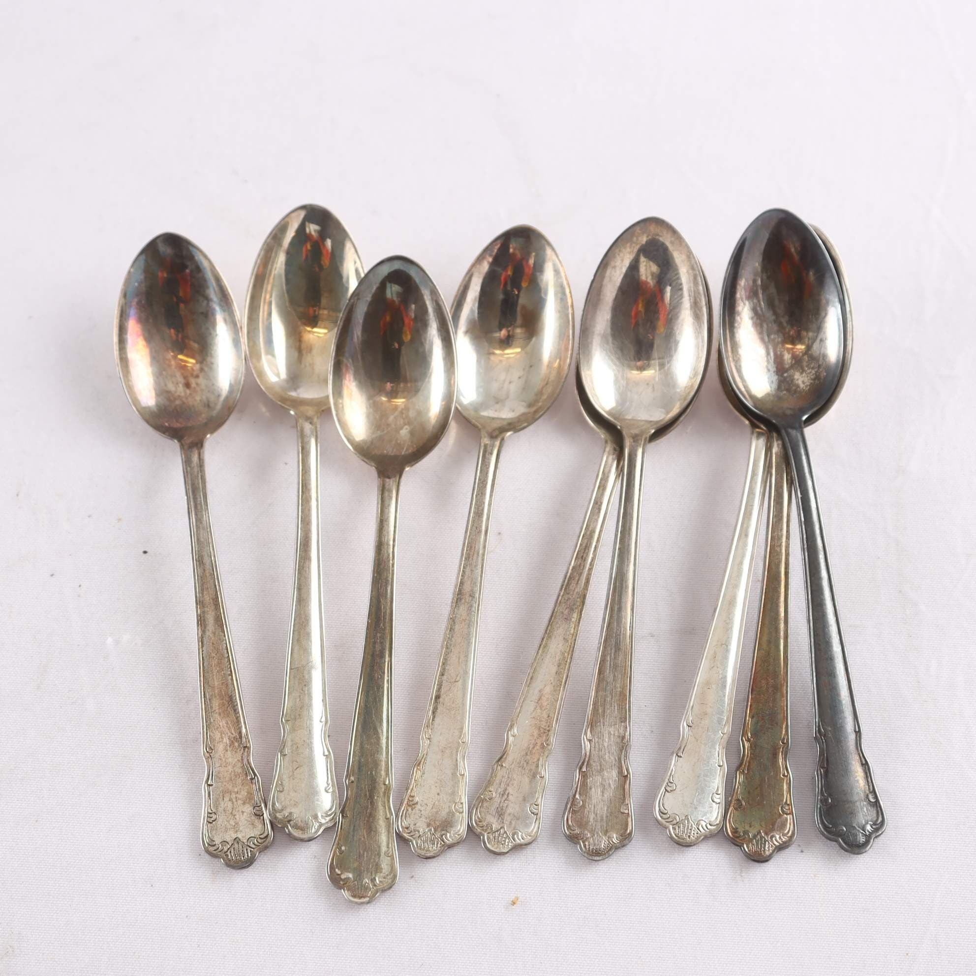 Teskedar, silver, 9st, GAB
