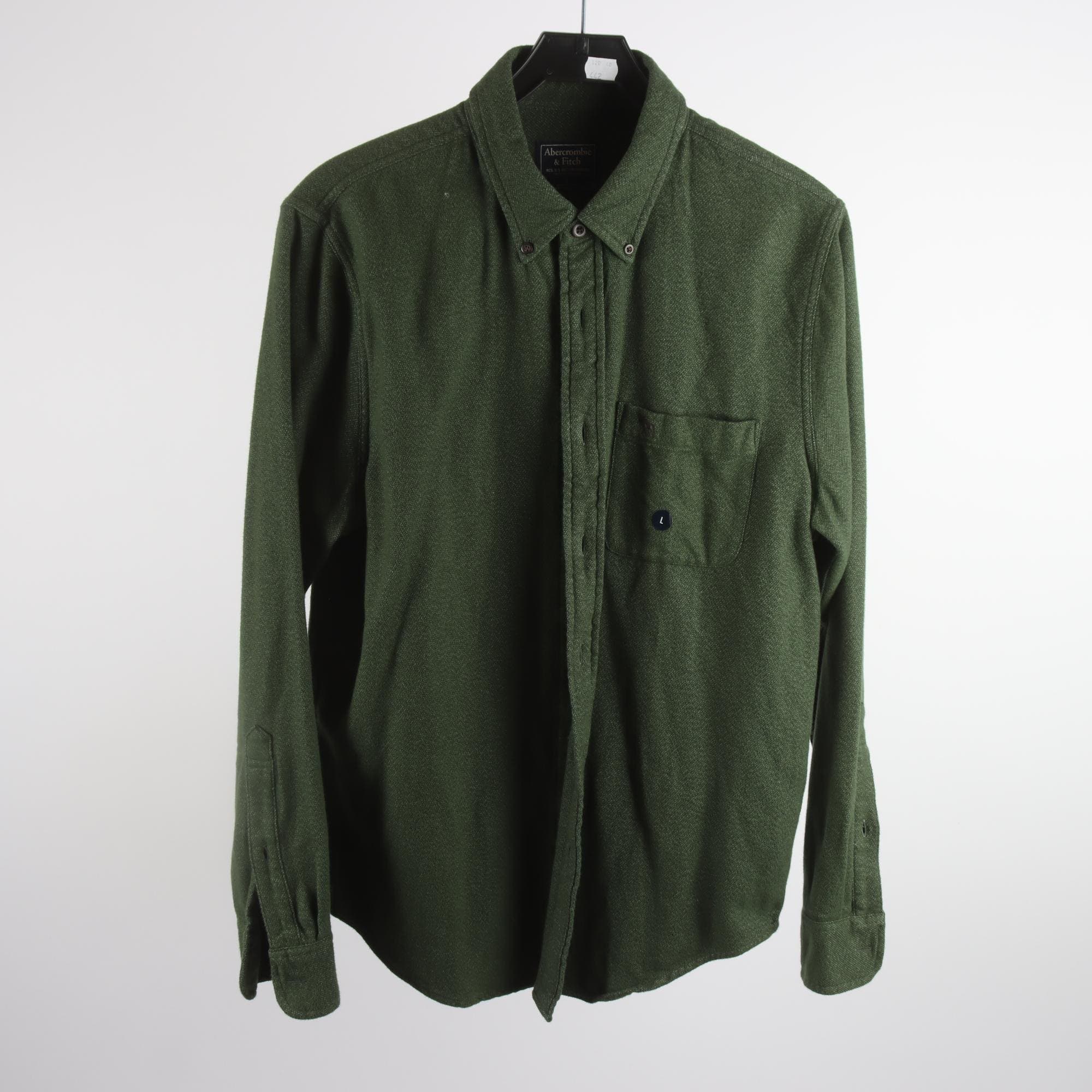 Skjorta, Abercrombie & Fitch, grön, flanell, stl. L.
