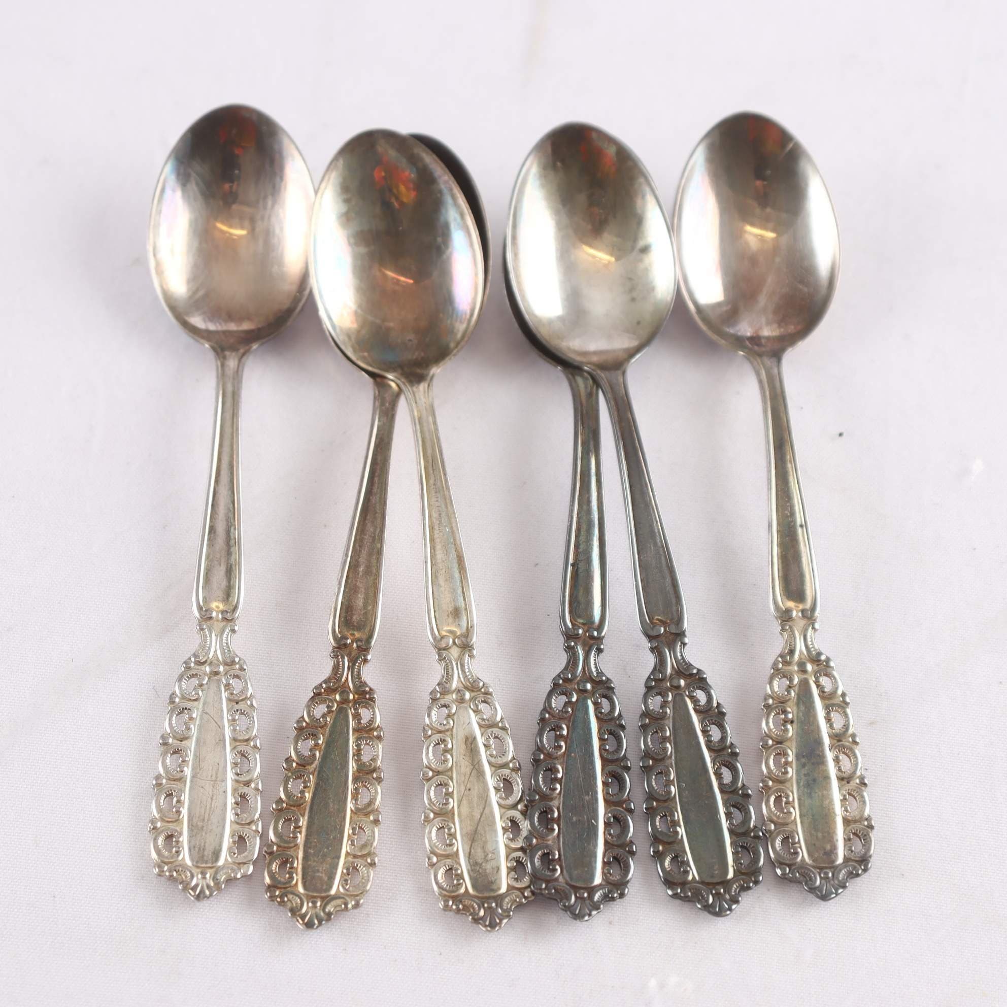 Teskedar, silver, 6st, GAB