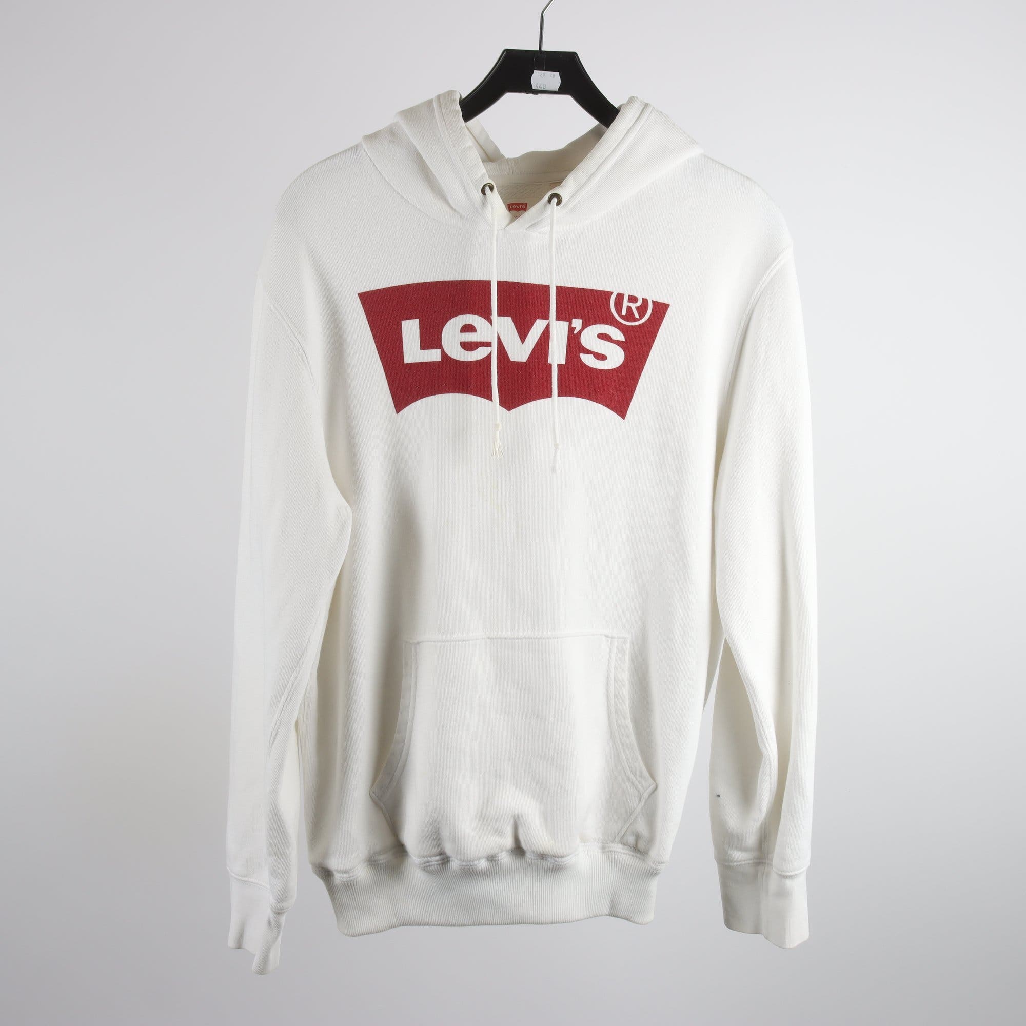 Hoodie, Levis, vit, stl. L.