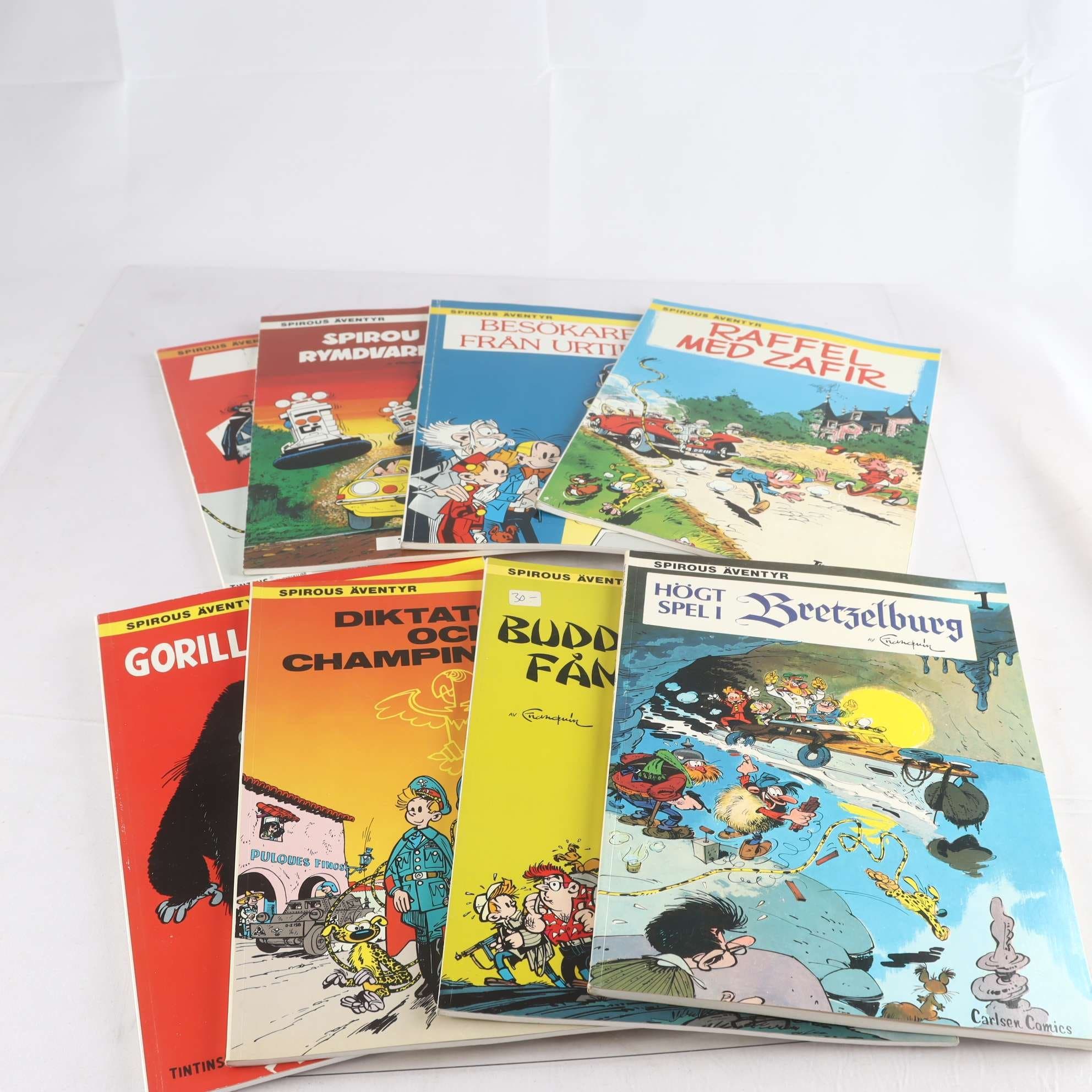 Spirous äventyr, paket med 8 album